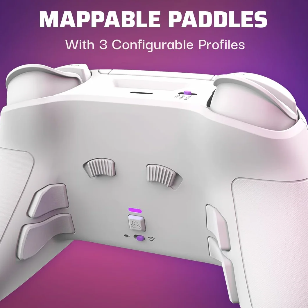 PDP Victrix Pro BFG bezprzewodowy Gaming kontroler for Playstation 5 / PS5, PS4, PC, Modular Gamepad, Remappable Buttons, Customizable Triggers/Paddles/D-Pad, PC App Biały