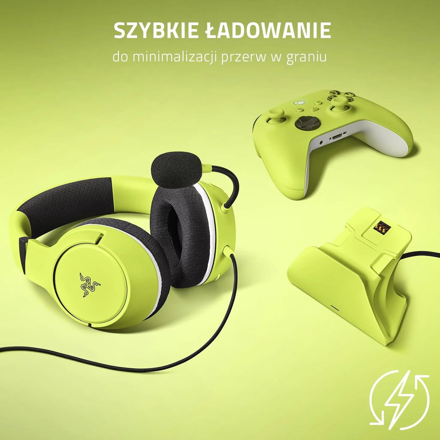 Razer Rc21-01750100-R3M1 RC21-01750100-R3M1 Stojak do Ładowania Kontrolerów, Czarny, 64.01 x 64.01 x 19.3 cm