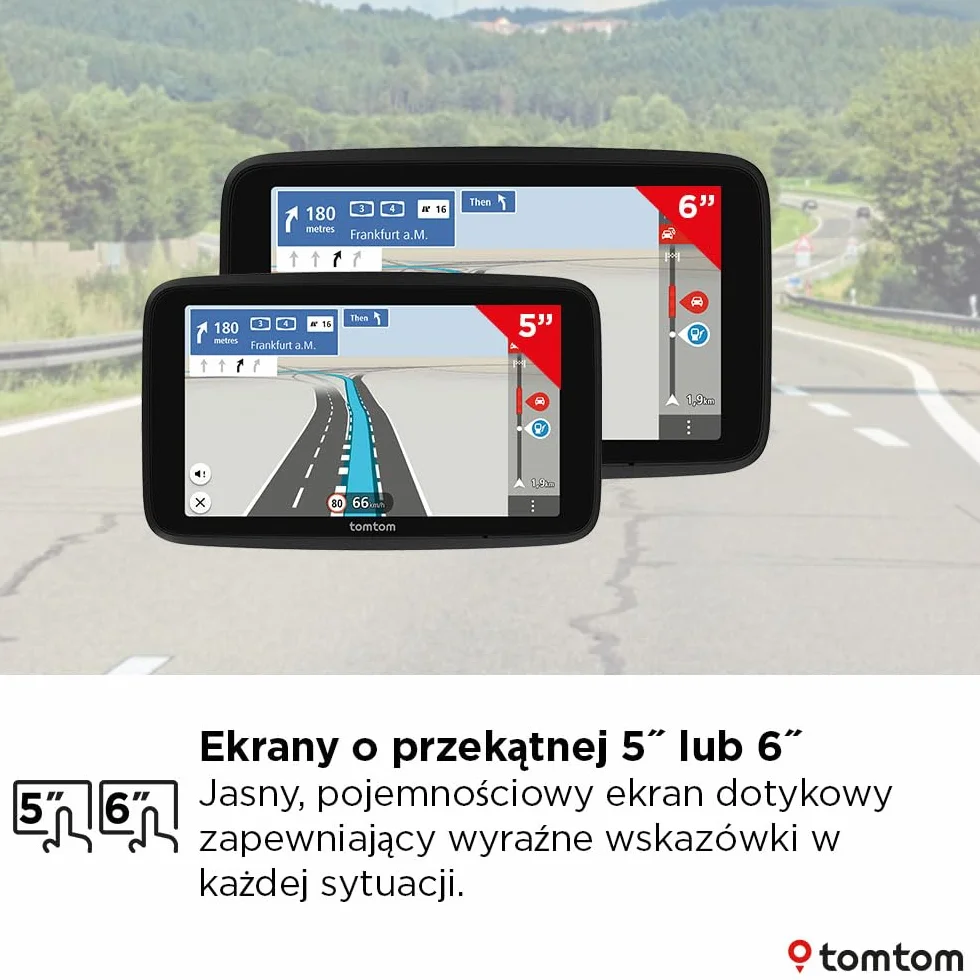 TomTom Nawigacja GO Classic 2gen. (ekran 6-cali, informacje o korkach, ostrzeżenia o fotoradarach na 3 mies., mapy UE, aktualizacje przez sieć Wi-Fi, asystent pasa oraz zintegrowany uchwyt)