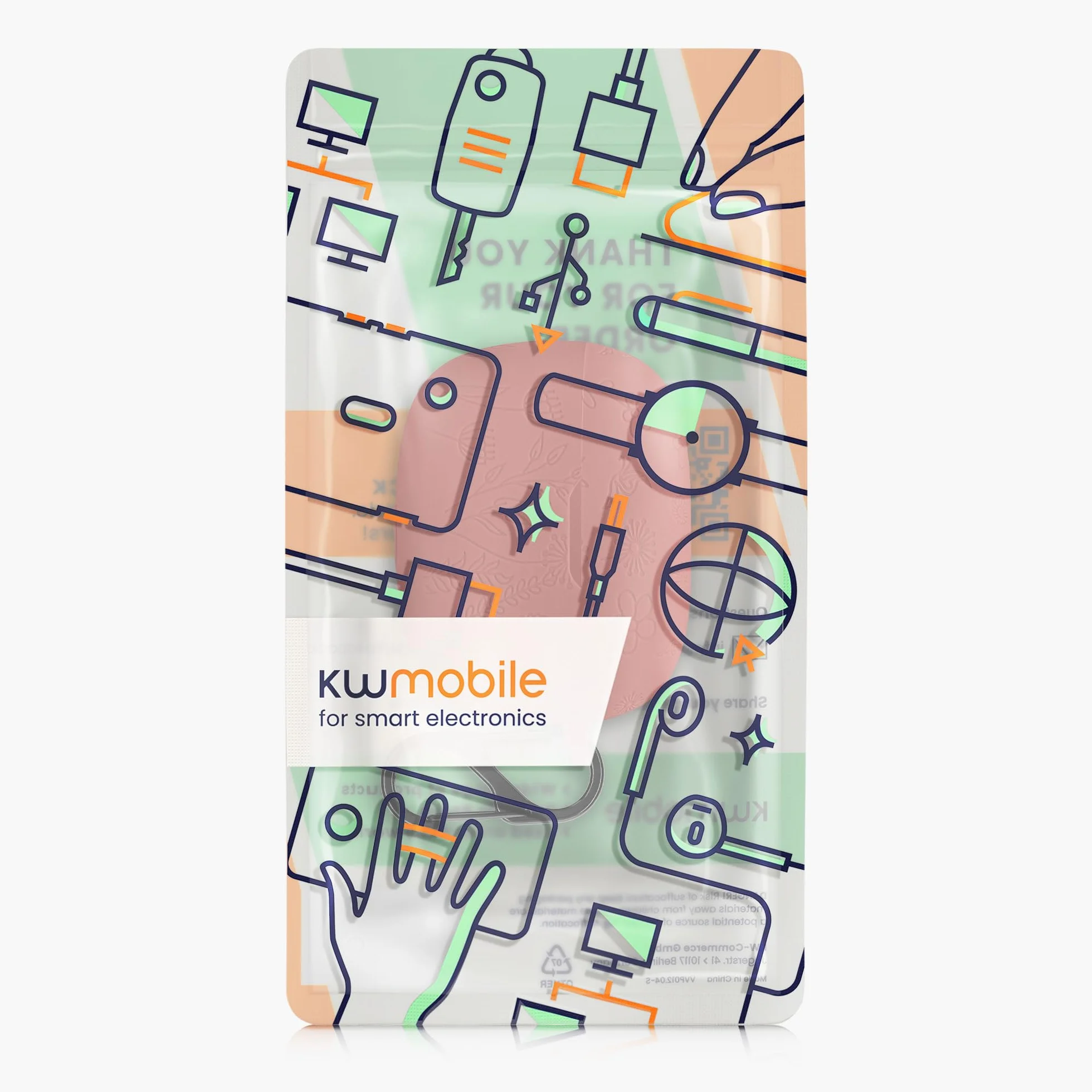 kwmobile Etui na słuchawki kompatybilne z JBL Wave Beam/Beam 2 / Wave 200TWS - Silikonowe etui ochronne - Ciemnoróżowy