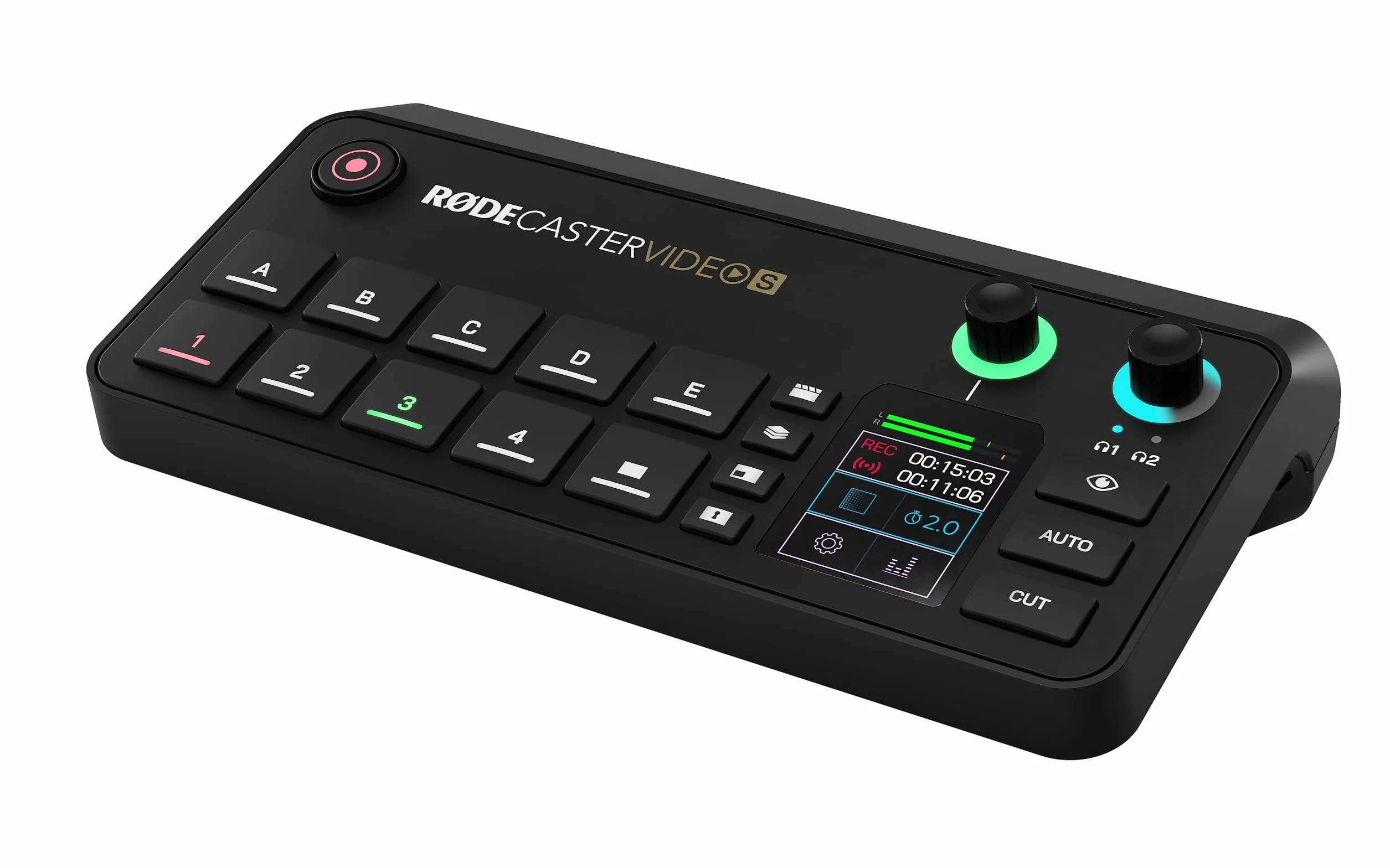 RØDE RØDECaster Video S – Przełącznik wideo podcastów i interfejs audio – Wielokamerowy, 4 x wejścia wideo (HDMI i USB), 1080p60, sceny z wielu źródeł