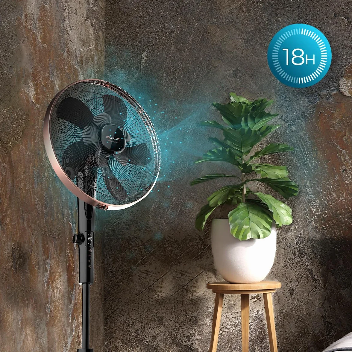 Cecotec Wentylator stojący EnergySilence 1040 SmartExtreme 16" 28 W DC 24 prędkości 3 tryby oscylacja regulacja wysokości