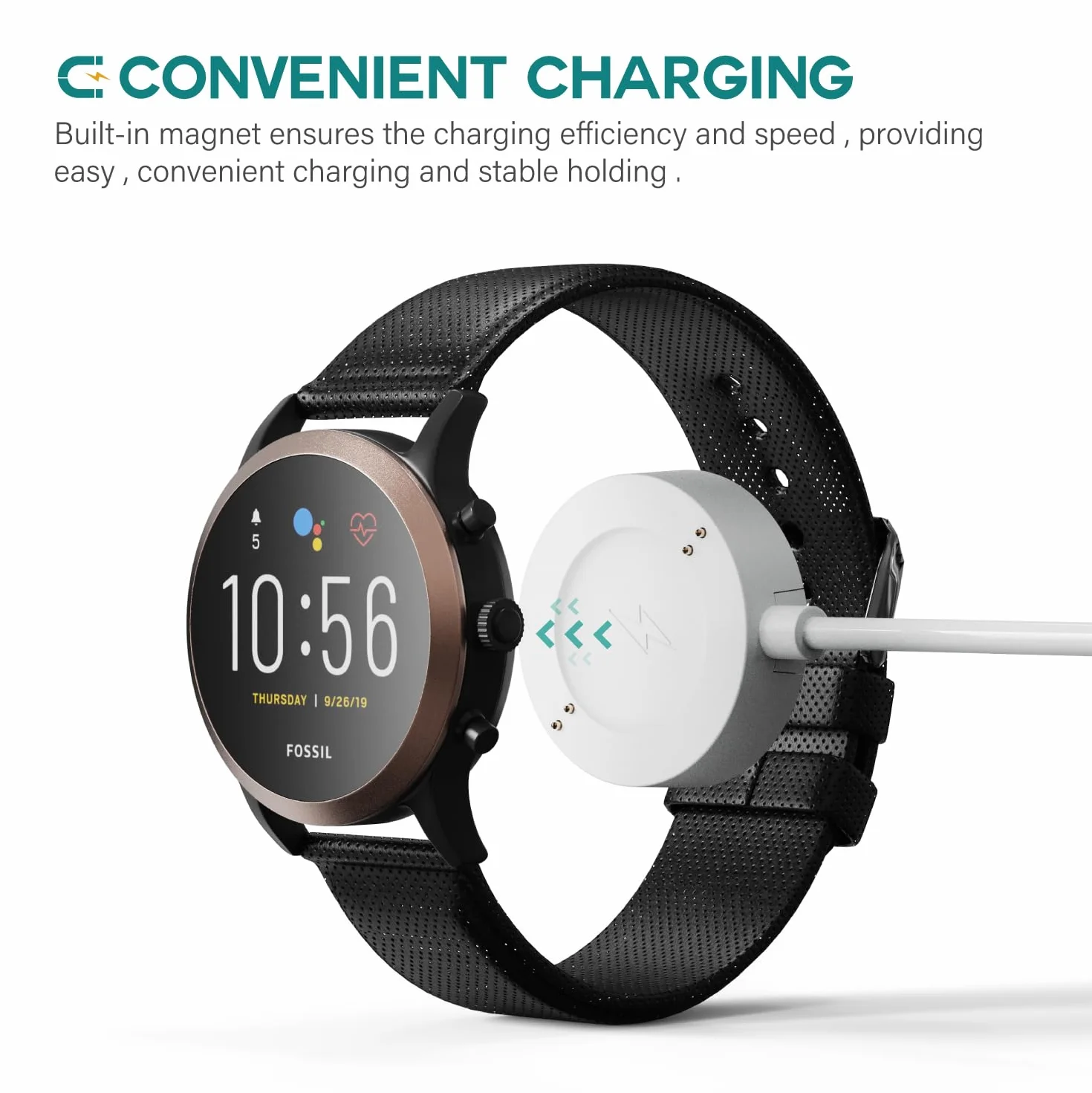 TUSITA Szybka Ładowarka Kompatybilny z Fossil Gen 6, Michael Kors Gen 6 Touchscreen Smartwatch FTW0006 MKT0003-1M