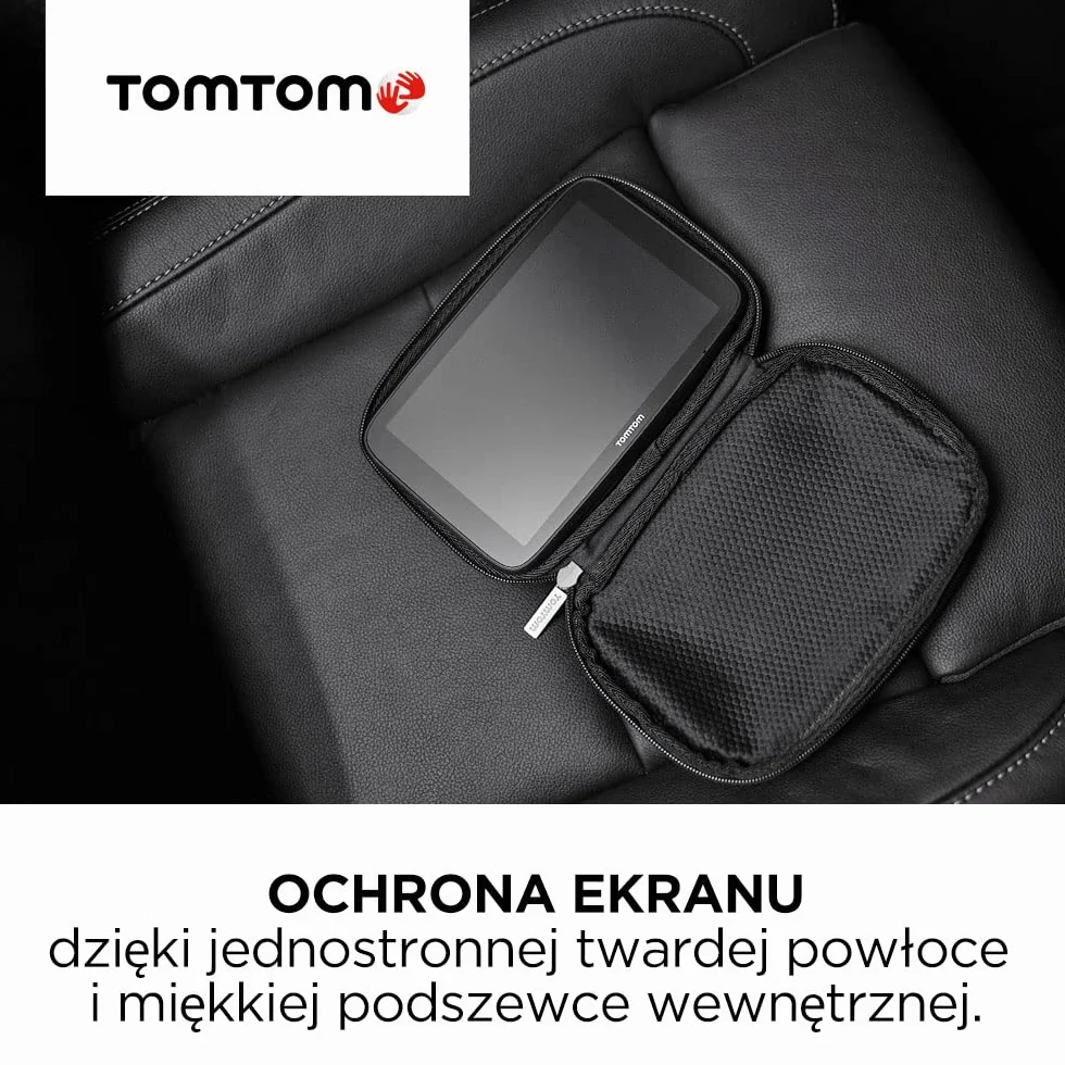 TomTom etui ochronne premium ze skóry do nawigacji GPS TomTom o przekątnej 7 cali, GO Superior 7, GO Navigator 7, GO Expert 7 i GO EXPERT 7 plus, GO Camper Max 1. i 2. generacji (9UYB.001.03)