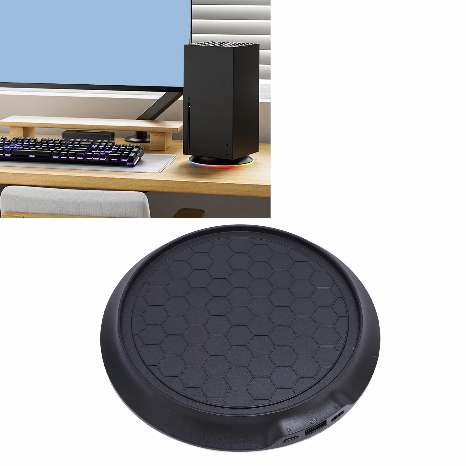 Pionowe Stojaki Chłodzące dla Konsoli Series X, Pionowa Podstawa Uchwytu na Chłodzenie Stojaków ze światłami RGB, Antypoślizg