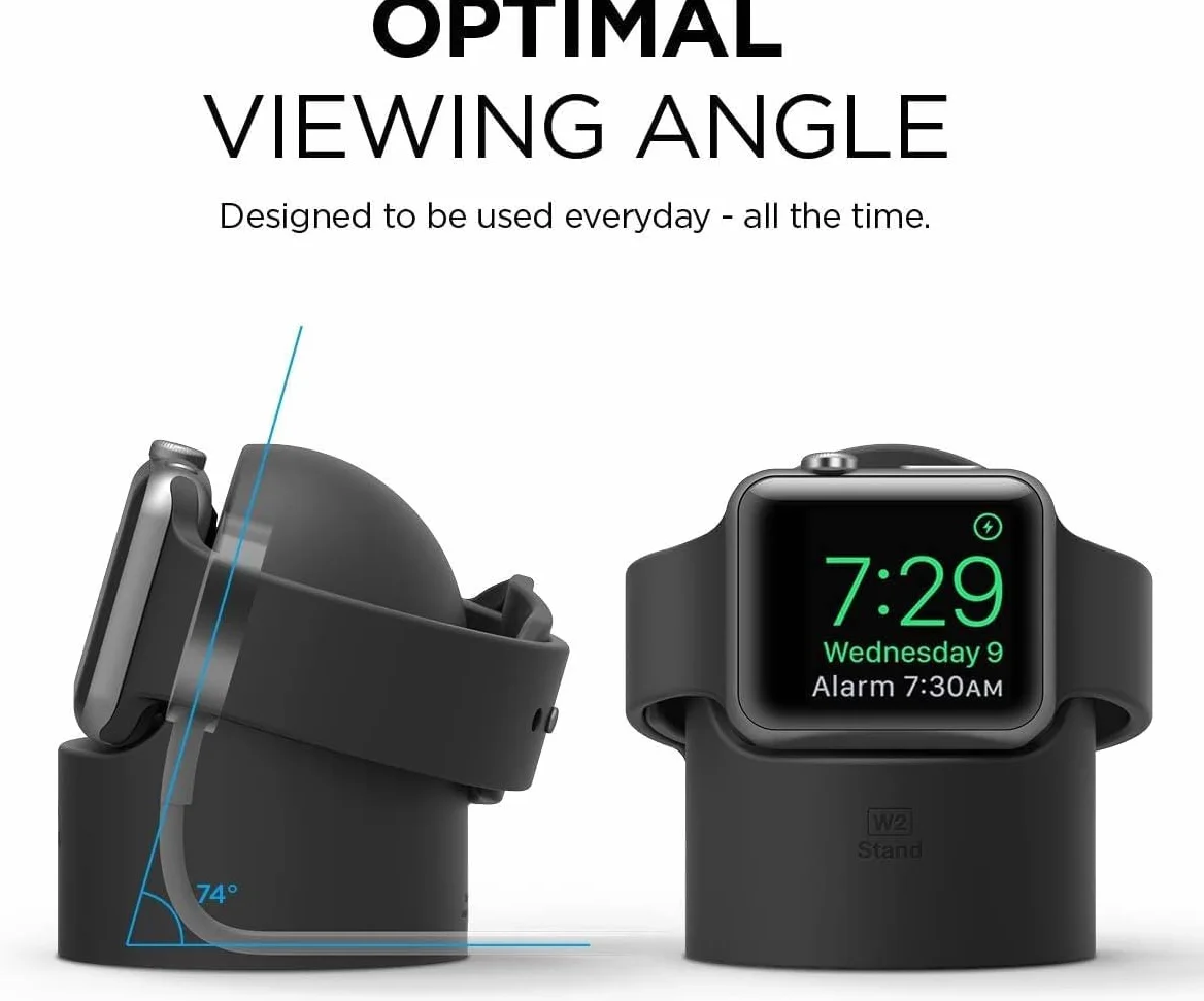 elago Stojak na ładowarkę W2 kompatybilny z Apple Watch Series Ultra3/Ultra2/Ultra/10/9/8/7/6/5/4/3/2/1,SE3/2/1 (49mm, 46mm, 45mm, 44mm, 42mm, 41mm, 40mm, 38mm)