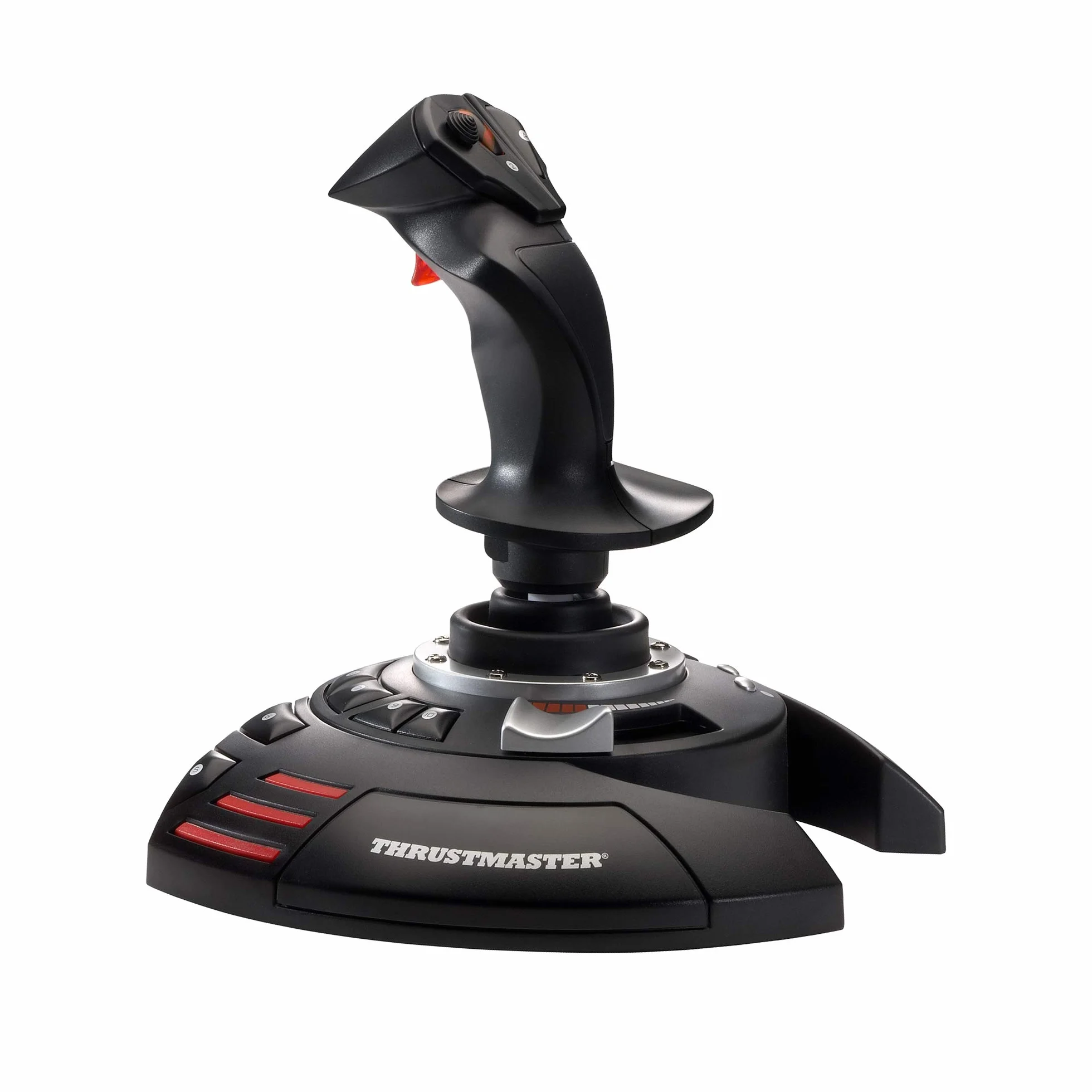 Thrustmaster T.Flight Stick X — joystick z obsługą steru kierunku, programowalnymi przyciskami i osiami, obrotowym uchwytem, wbudowaną przepustnicą oraz spustem z funkcją ognia, zgodny z PC/USB