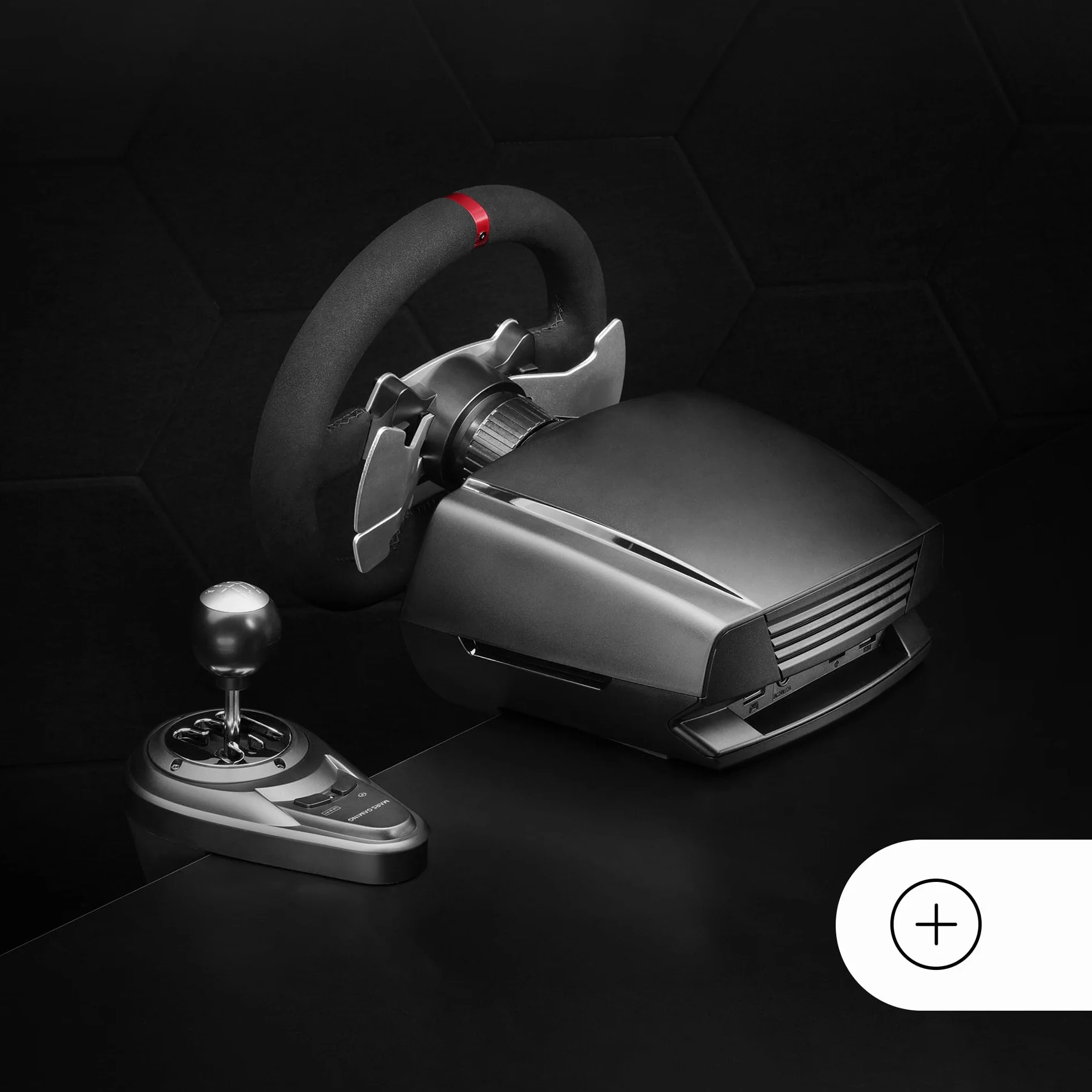 Mars Gaming MWH-RSX, Kierownica SimRacing z Force Feedback i Podwójnym Silnikiem, 3 Pedałów z Progresywnym Oporem, Dźwignia H- Shift i 12 Biegówi, 14 Konfigurowalnych Przycisków, Wieloplatformowa