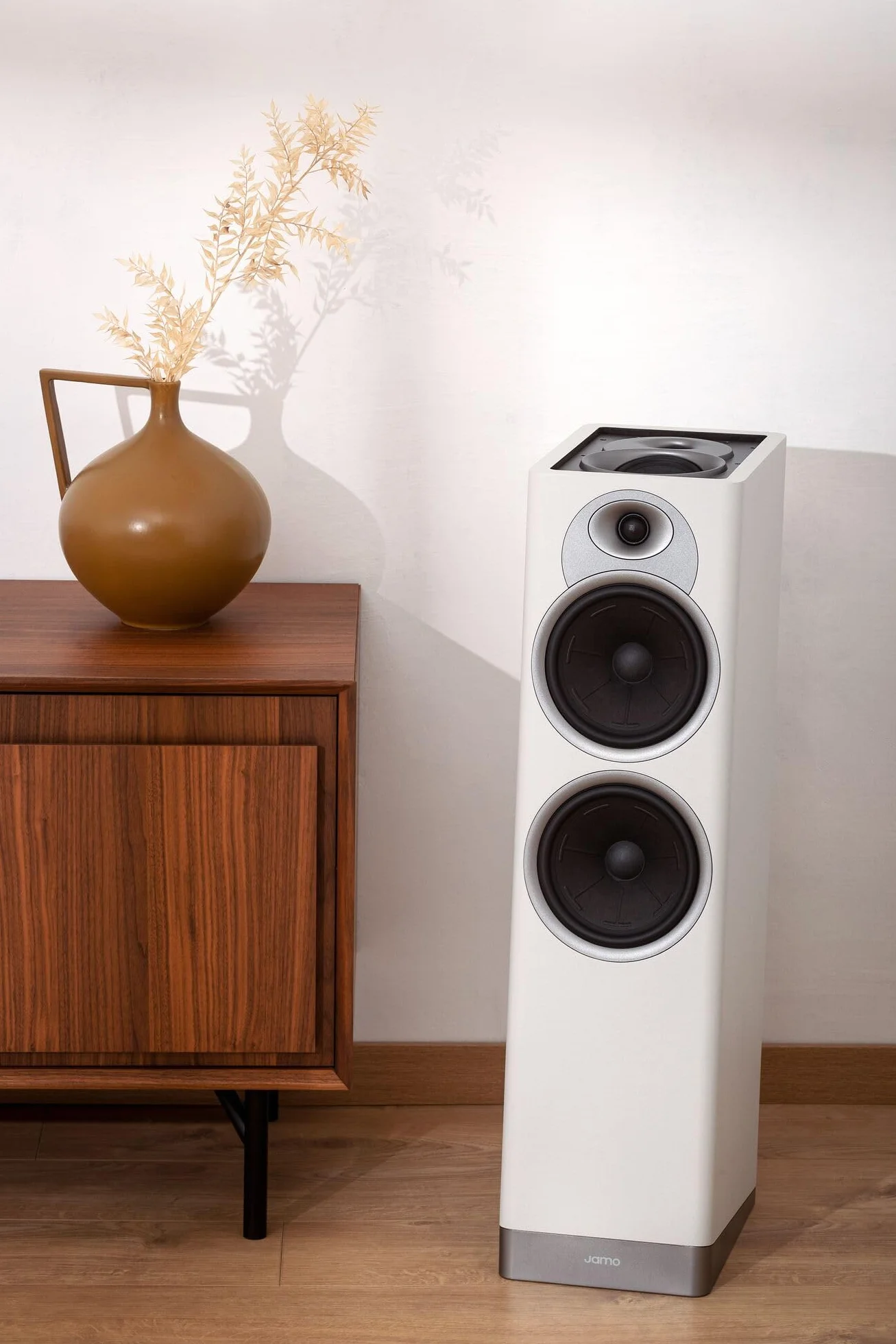 Jamo S7-27FA Pair of Floor SPEAKERS DOLBY ATMOS Grey Cloud Para głośników podłogowych z 17 cm głośnikami niskotonowymi i dźwiękiem Dolby Atmos szary
