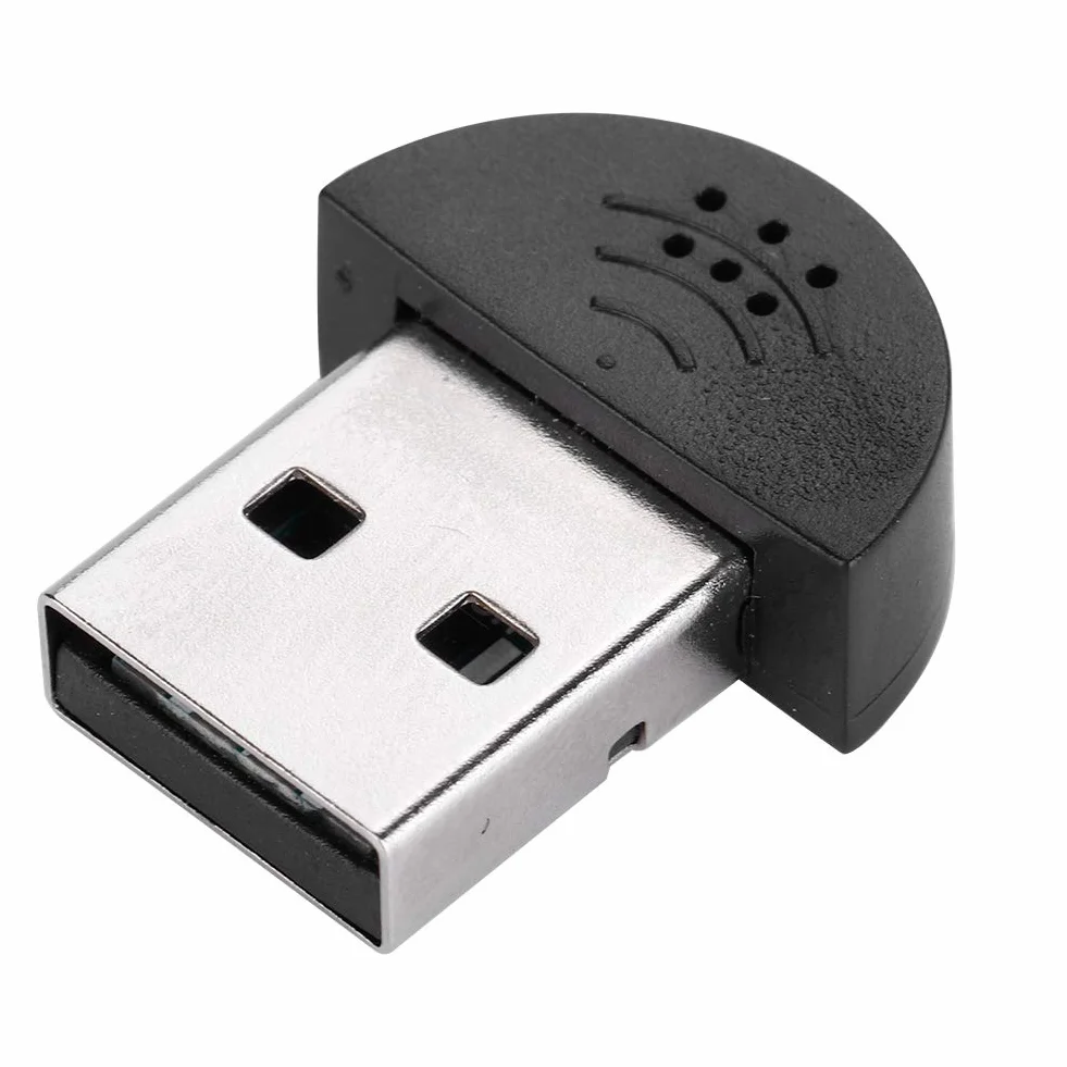 Mini mikrofon, przenośne studio USB Mowa 360 ° dookólna z tłumieniem szumów Nagrywanie mikrofonu Audio MIC Adapter do komputera PC (czarny)