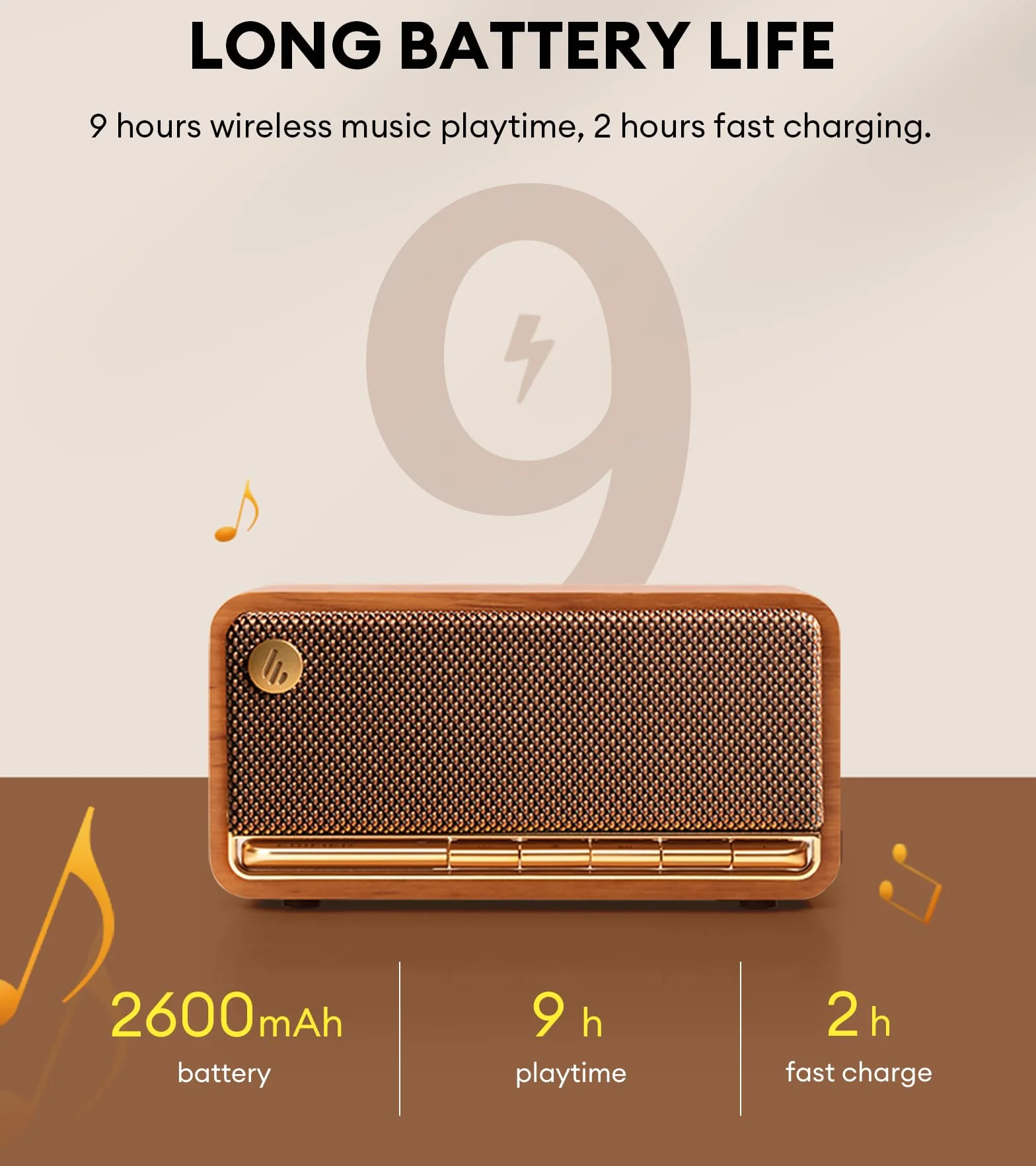 Edifier MP230 Bluetooth Głośnik przenośny, głośnik bezprzewodowy z dźwiękiem stereo do użytku domowego i podróży na zewnątrz, 9 godzin odtwarzania, obsługuje AUX, USB-C, kartę TF, 20W RMS