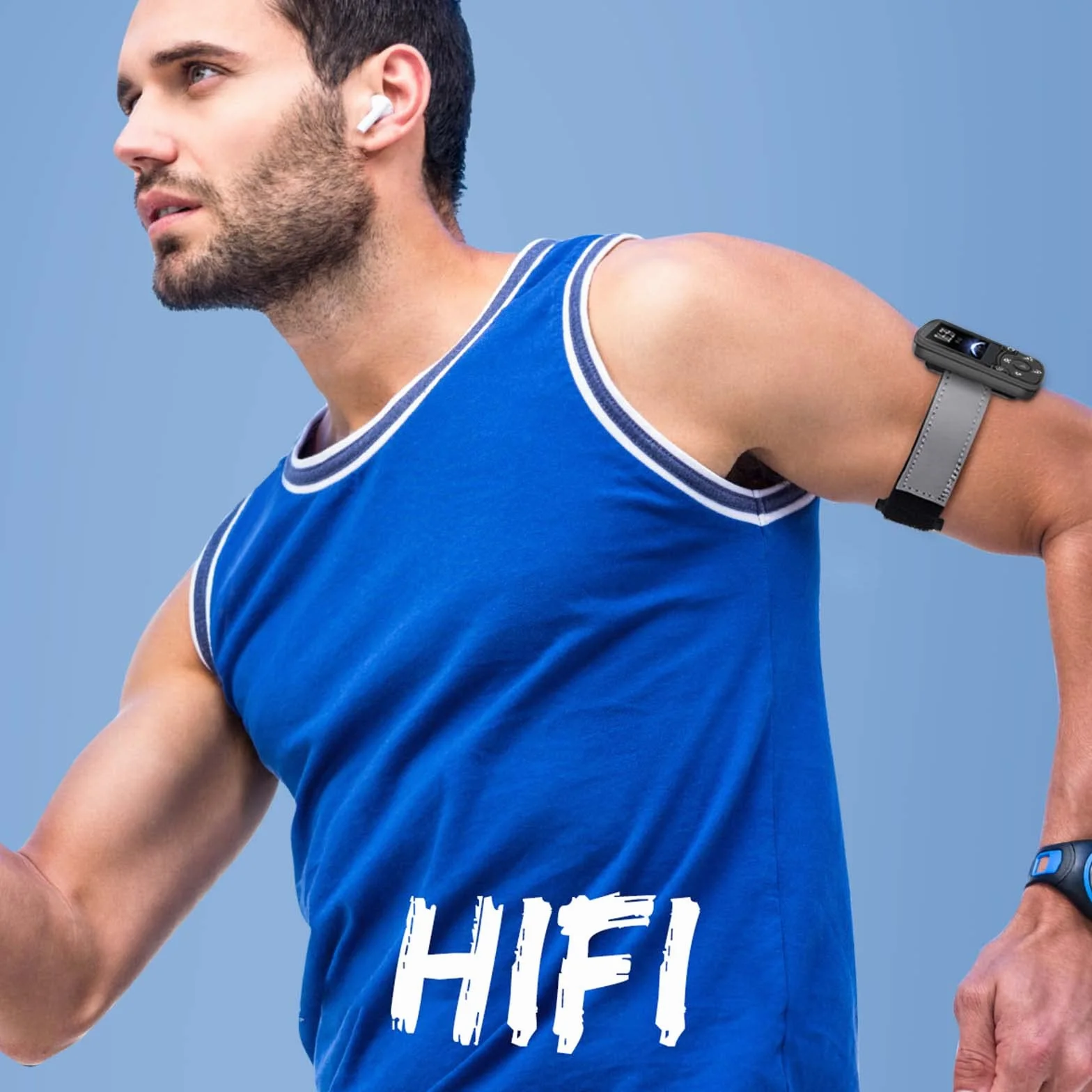 AGPTEK Odtwarzacz MP3 Bluetooth 5.3 Sport 32 GB z kolorowym ekranem TFT 1,5", mini odtwarzacz muzyki z klipsem, obsługuje kartę TF do 128 GB, z przyciskiem głośności, radio FM, krokomierz, czarny