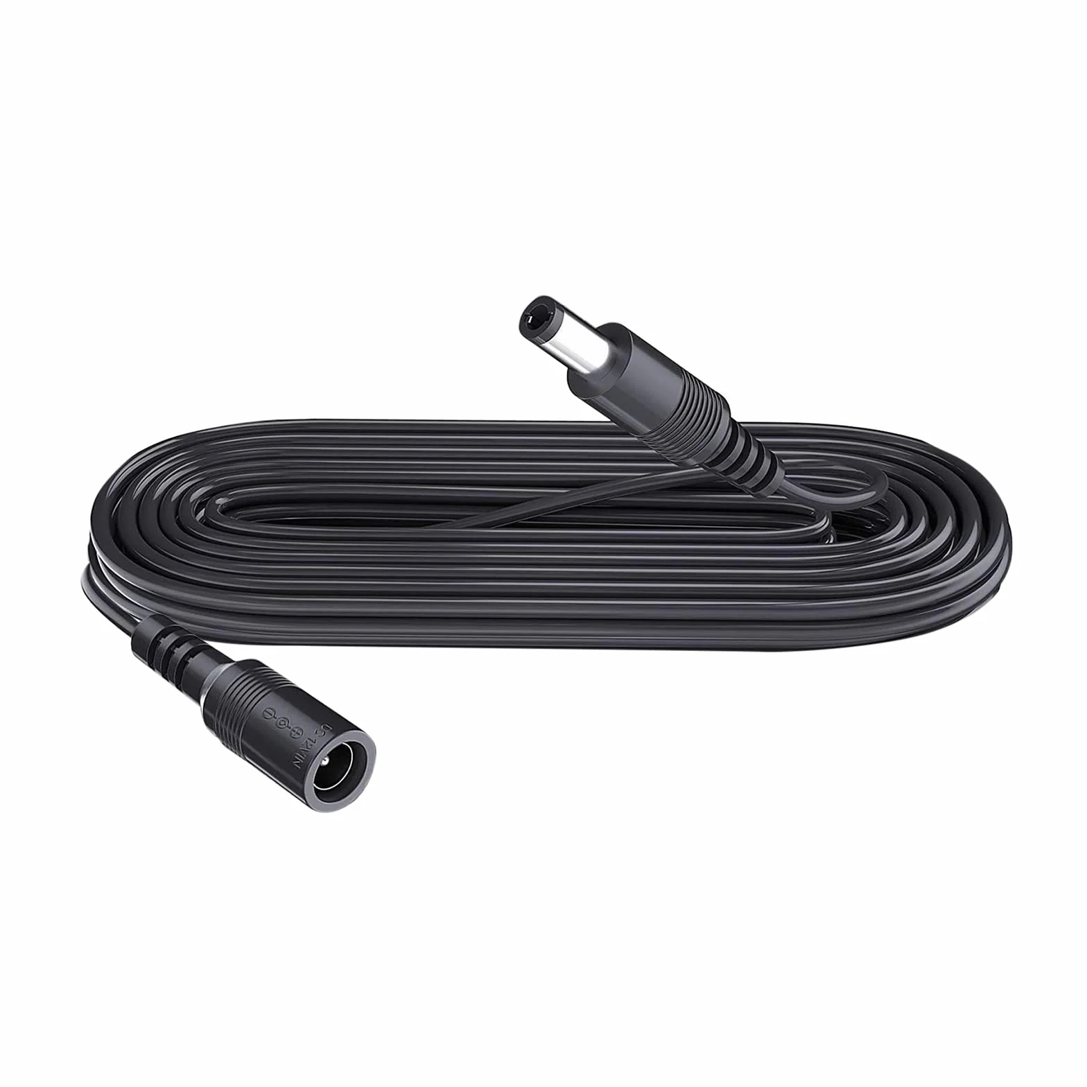 2m kabel wydłużający, wtyczka 5,5mm x 2,1mm, DC 5V 6V 9V 12V 24V kabel wydłużający do zasilaczy, do kamery CCTV, iluminatora IR, drukarki, taśmy LED, kolor czarny
