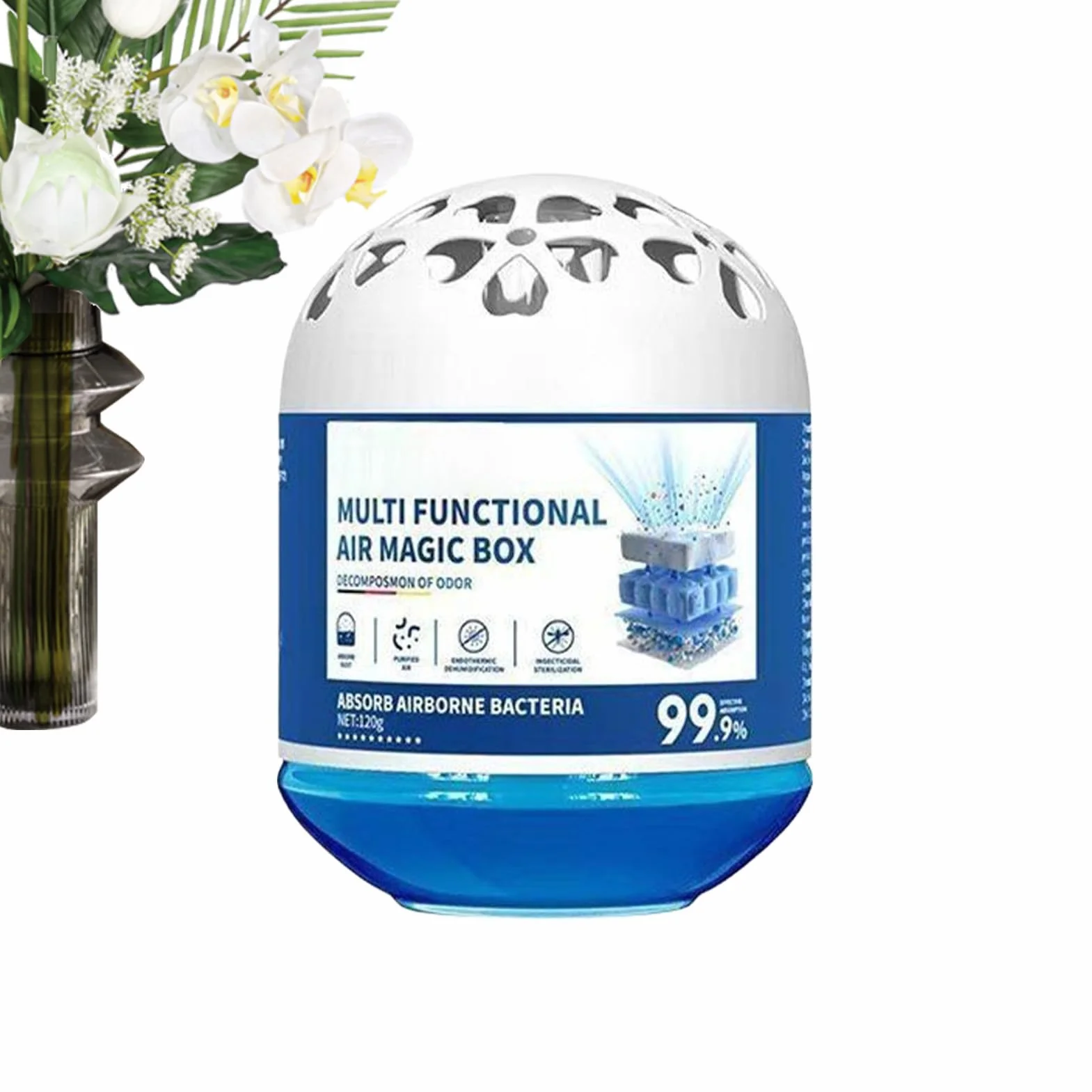 Oczyszczacz powietrza do domu, 120 g, filtr kurzu, pudełko do oczyszczania powietrza, odświeżacz powietrza dla całej rodziny, do sypialni, łazienki, biura, piwnicy, garażu, mieszkania
