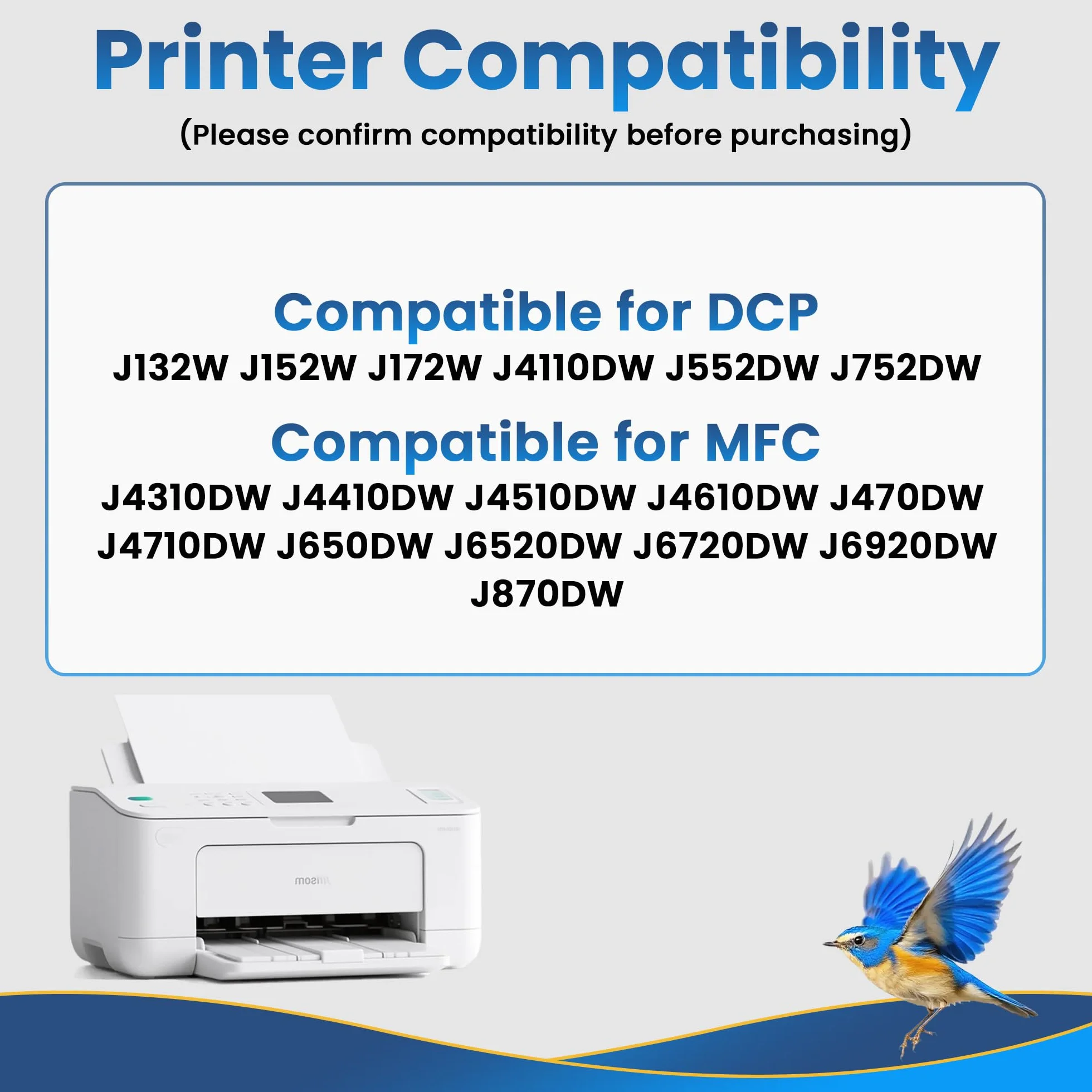 Wkłady atramentowe do Brother LC123 LC123XL do Brother DCP-J132W DCP-J152W DCP-J4110DW DCP-J552DW DCP-J752DW MFC-J6520DW MFC-J6920 DW MFC-J4410DW MFC-J4510DW MFC-J470DW (10 sztuk ()