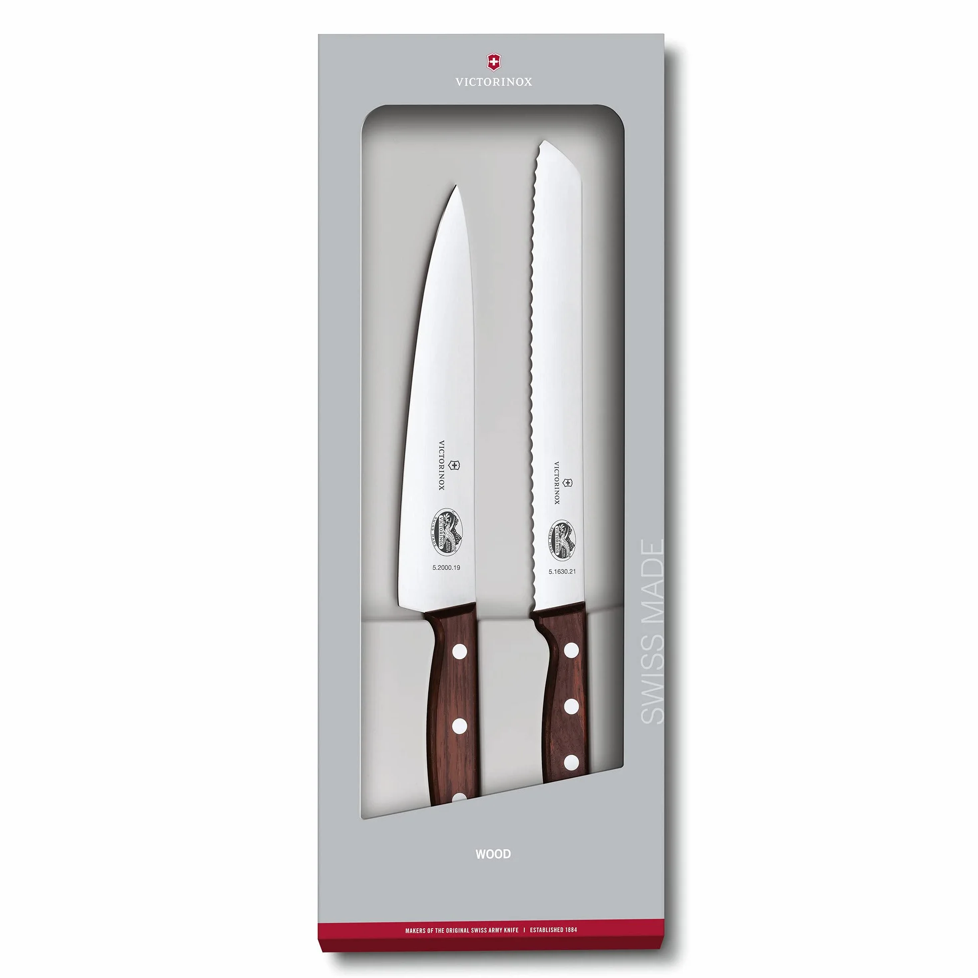 Victorinox Küchengarnitur 5.1020.21G Holzgriff Braun Extra scharfe Klinge
