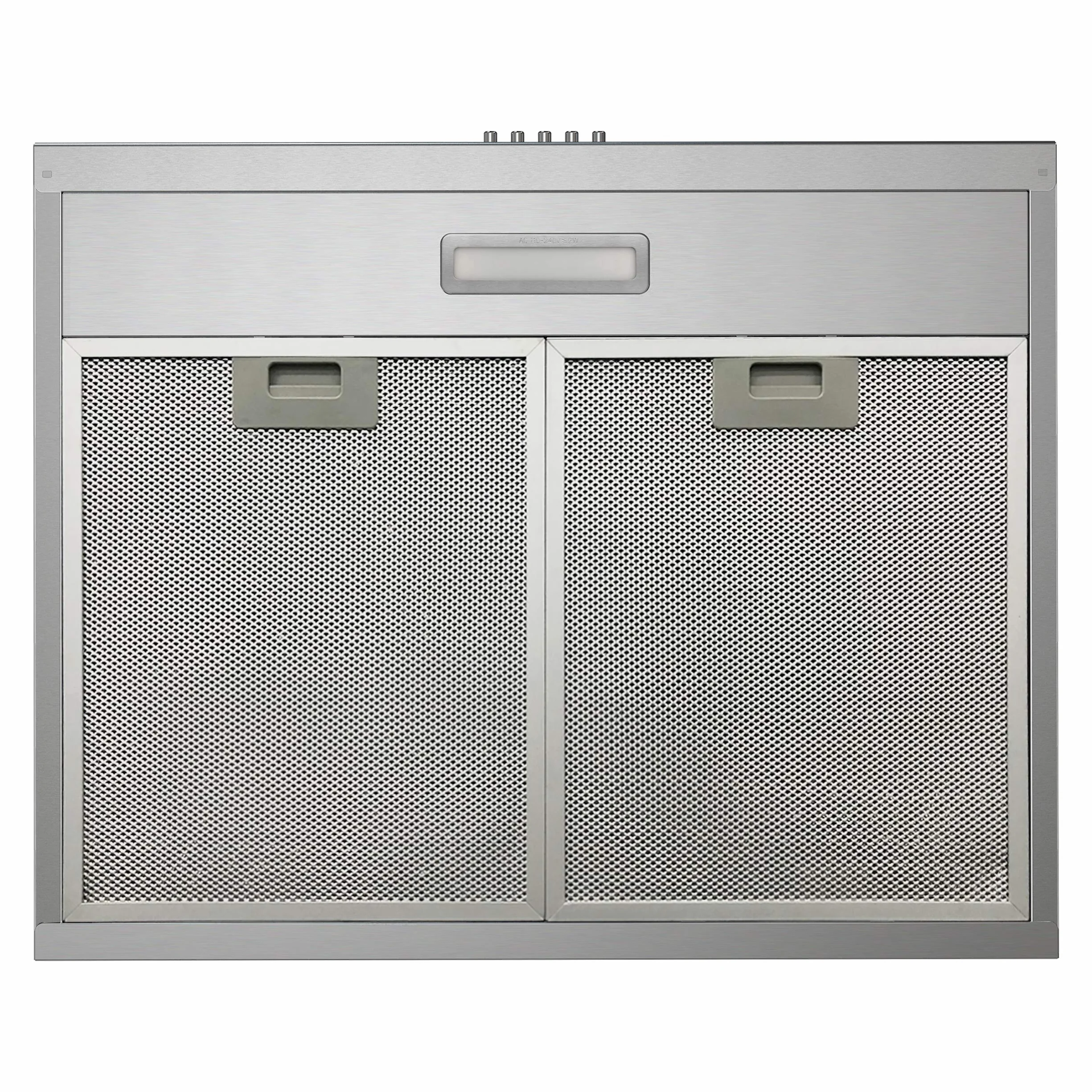 FIREGAS Okap kuchenny 60 cm z filtrem z węglem aktywnym, okap kuchenny, 3 prędkości, tryb ekstraktu/recyrkulacji, LED, filtr zmywalny, srebrny