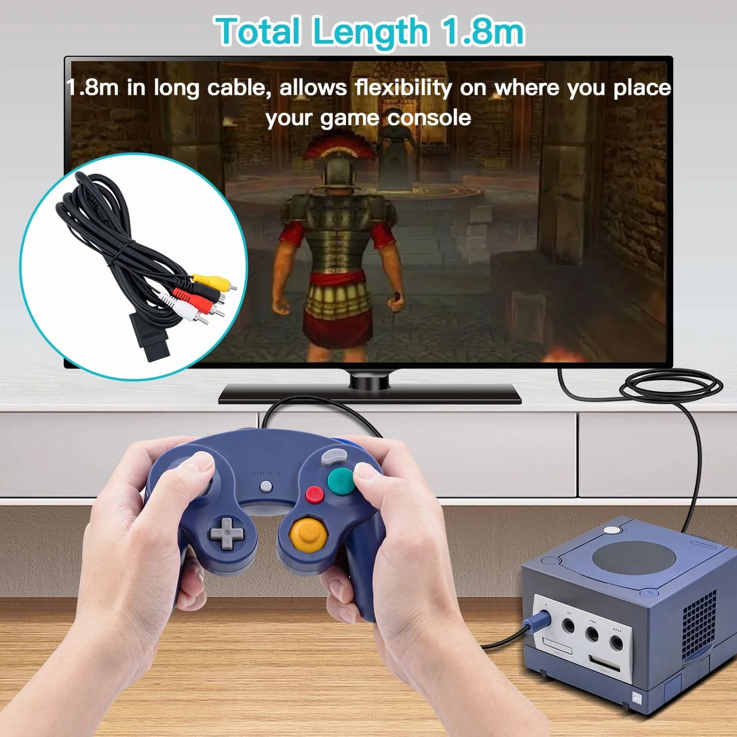 Gam3Gear S Video Kabel AV Wideo Kabel Audio dla Nintendo SNES N64 Gamecube PAL