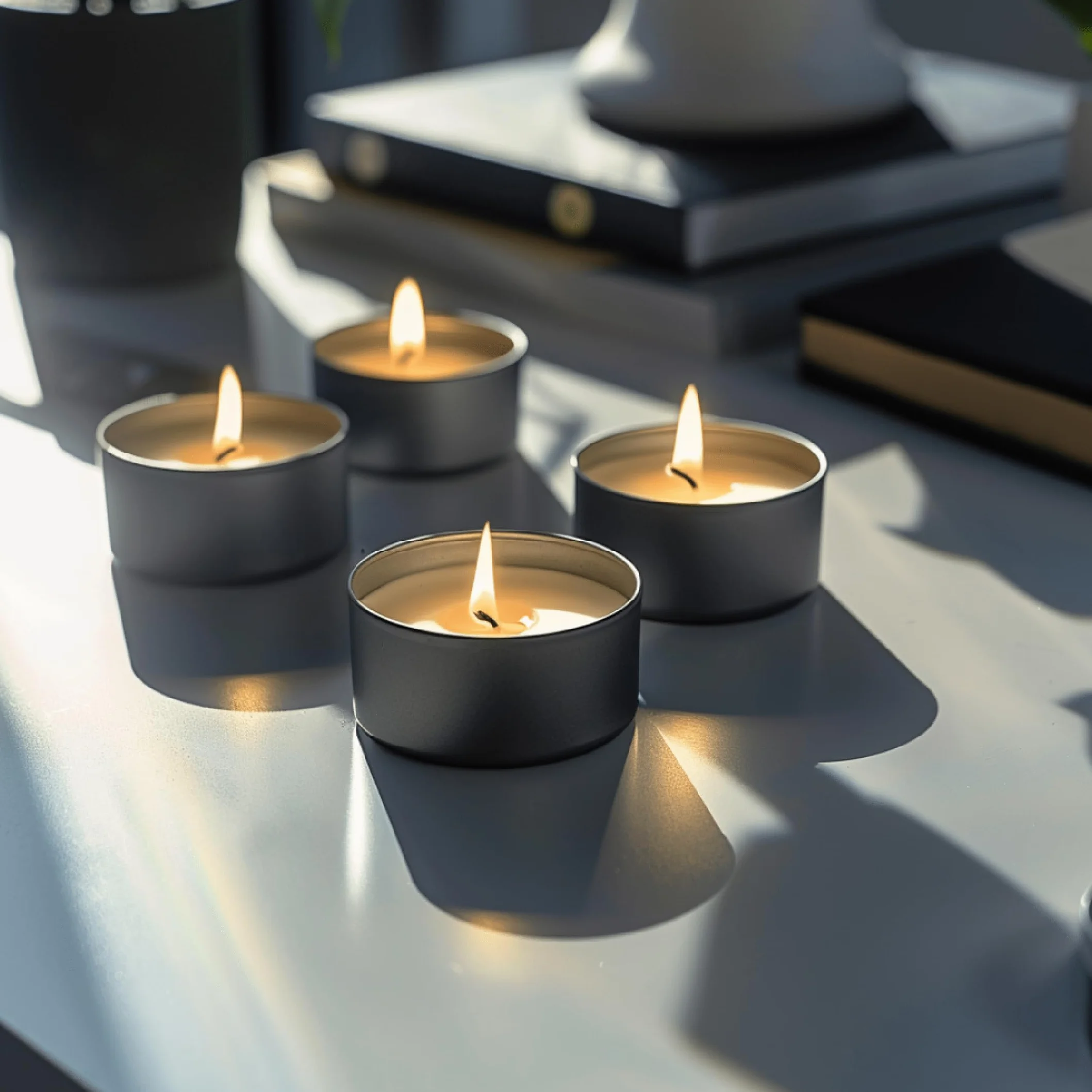 Świeczki Tealight Horeca 4 Godziny Palenia Zestaw 50 Białych Bez Zapachu