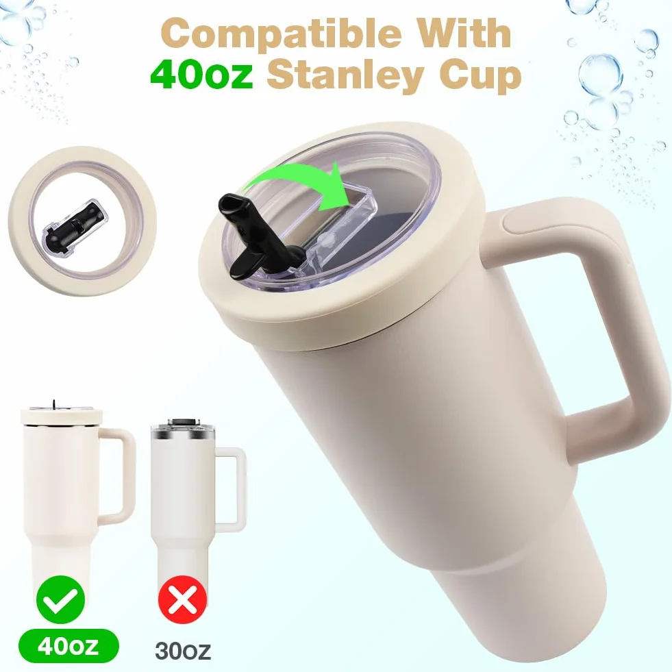 HOTUT Pokrywka na Kubek 1200 ml (40 oz) - Uniwersalna Szczelna z Systemem Słomki