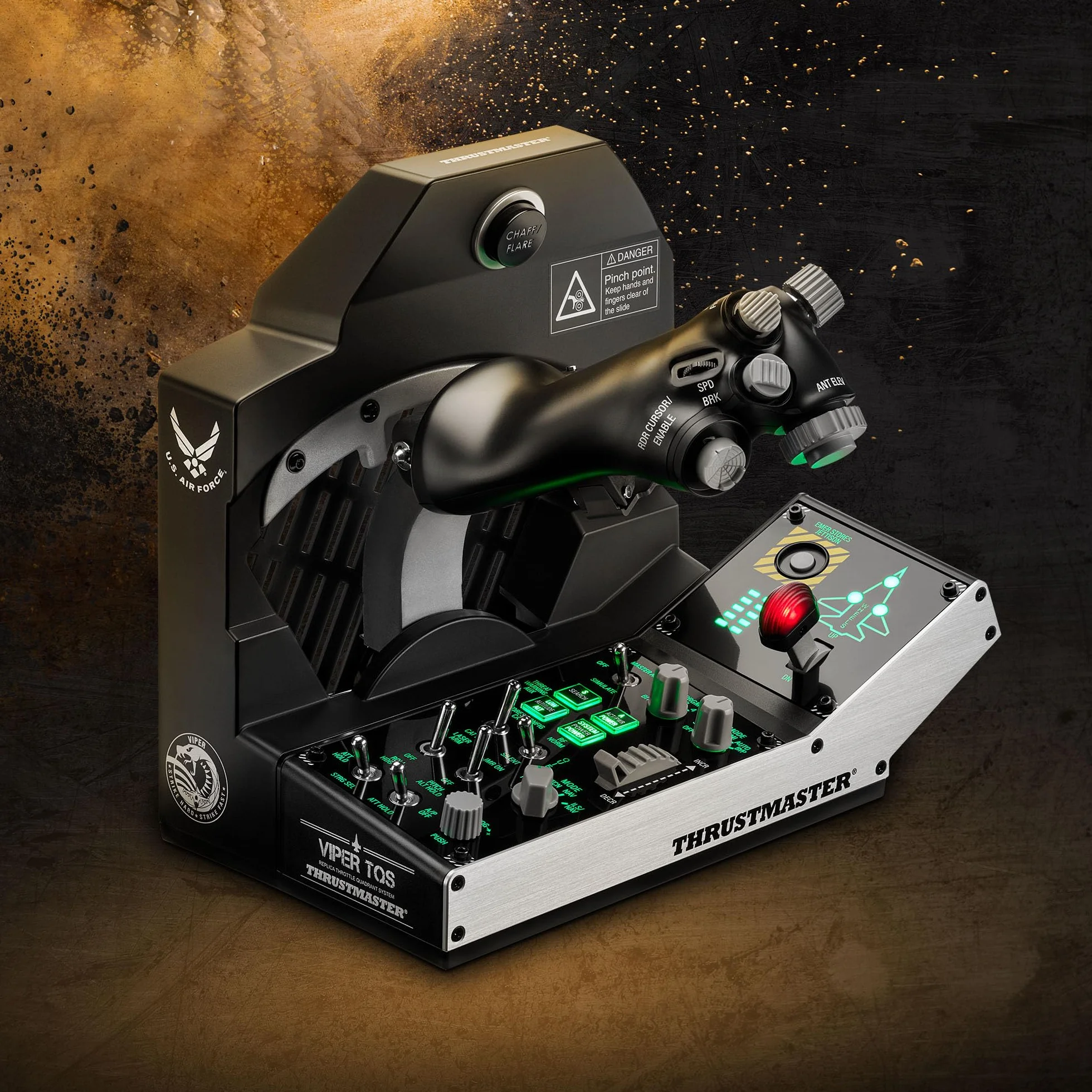 Thrustmaster Viper TQS Mission Pack dla PC, Metalowy Blok Przepustnicy, w Zestawie Przepustnica i Pulpit Sterowniczy, Precyzja Dzięki Efektowi Halla, 64 Przyciski Czynności, 6 Osi