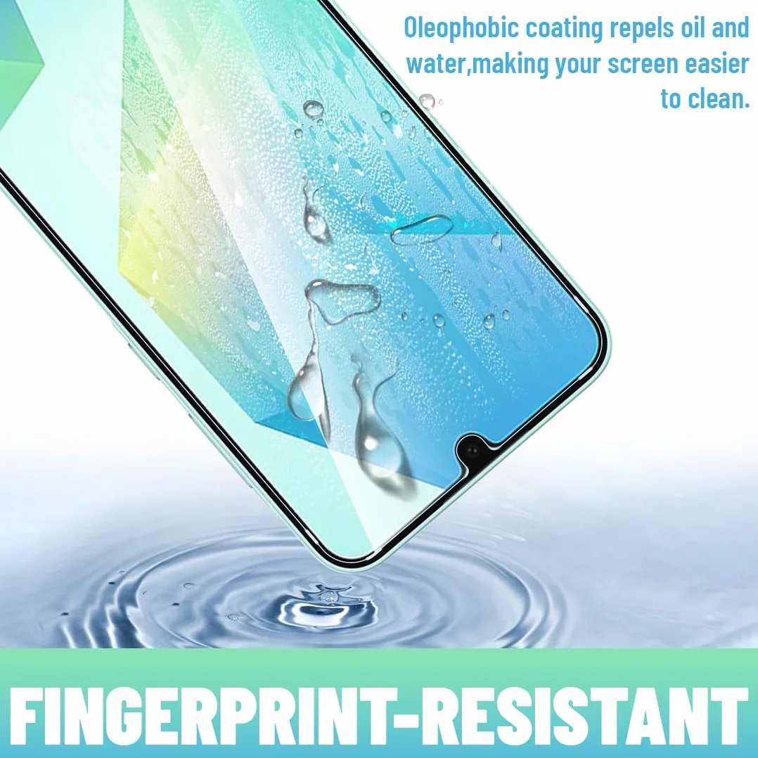 3 sztuki szkła hartowanego do Samsung Galaxy A16 4G/5G, ochrona przed zarysowaniami, odciski palców, bez pęcherzyków, twardość 9H, ultra przezroczysta, ultra wytrzymała
