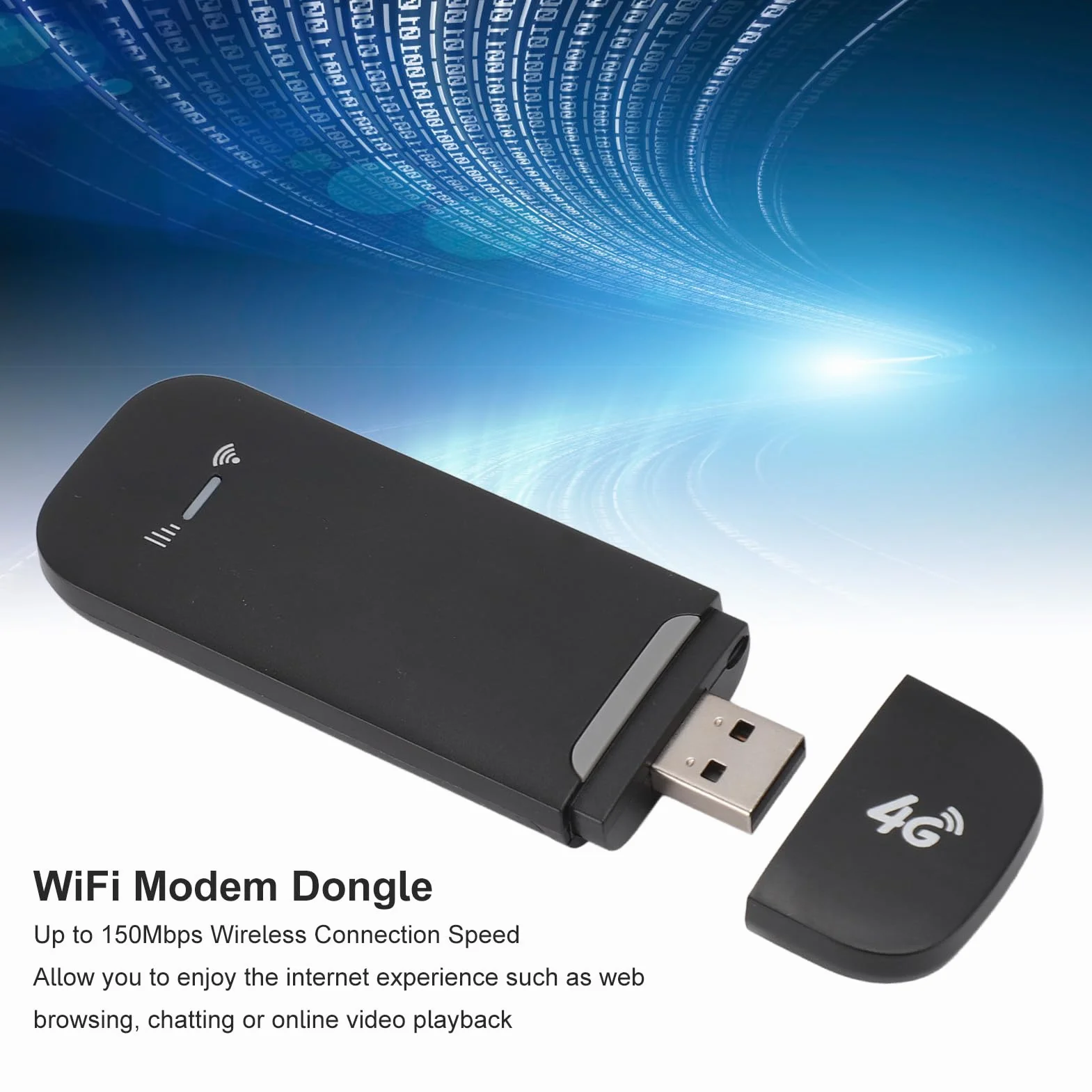 Denash Modem Modem WiFi USB 4G 150 Mbit/S Udostępniony do Użytku Krajowego z Rozszczepem Karty SIM