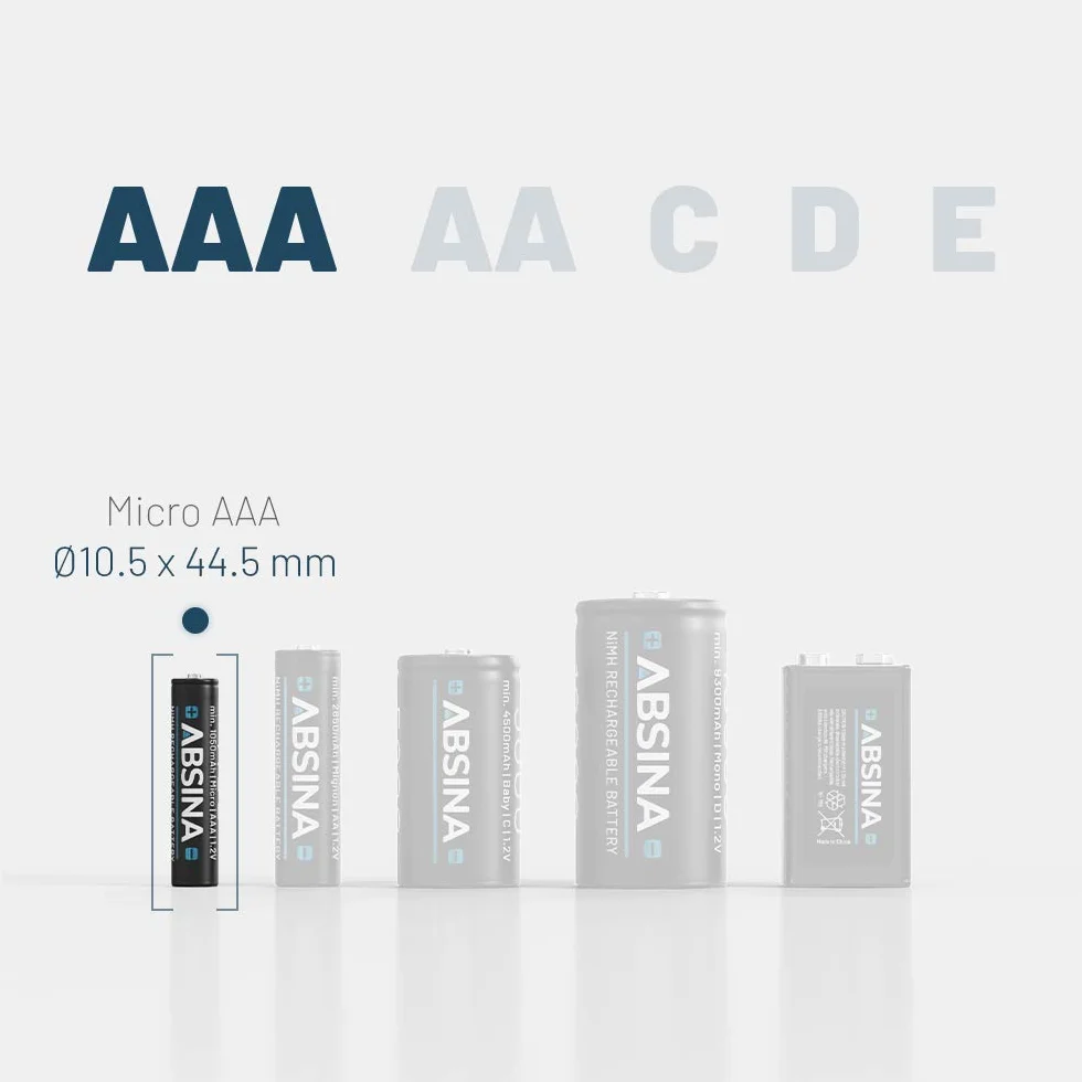 ABSINA 4 x NiMH akumulatory do telefonu Gigaset słuchawka do ponownego ładowania 800 mAh - akumulator do Gigaset A415 750 mAh - 750 mAh baterie AAA do telefonu Gigaset A400 A415, C300 C430, C475 C530,