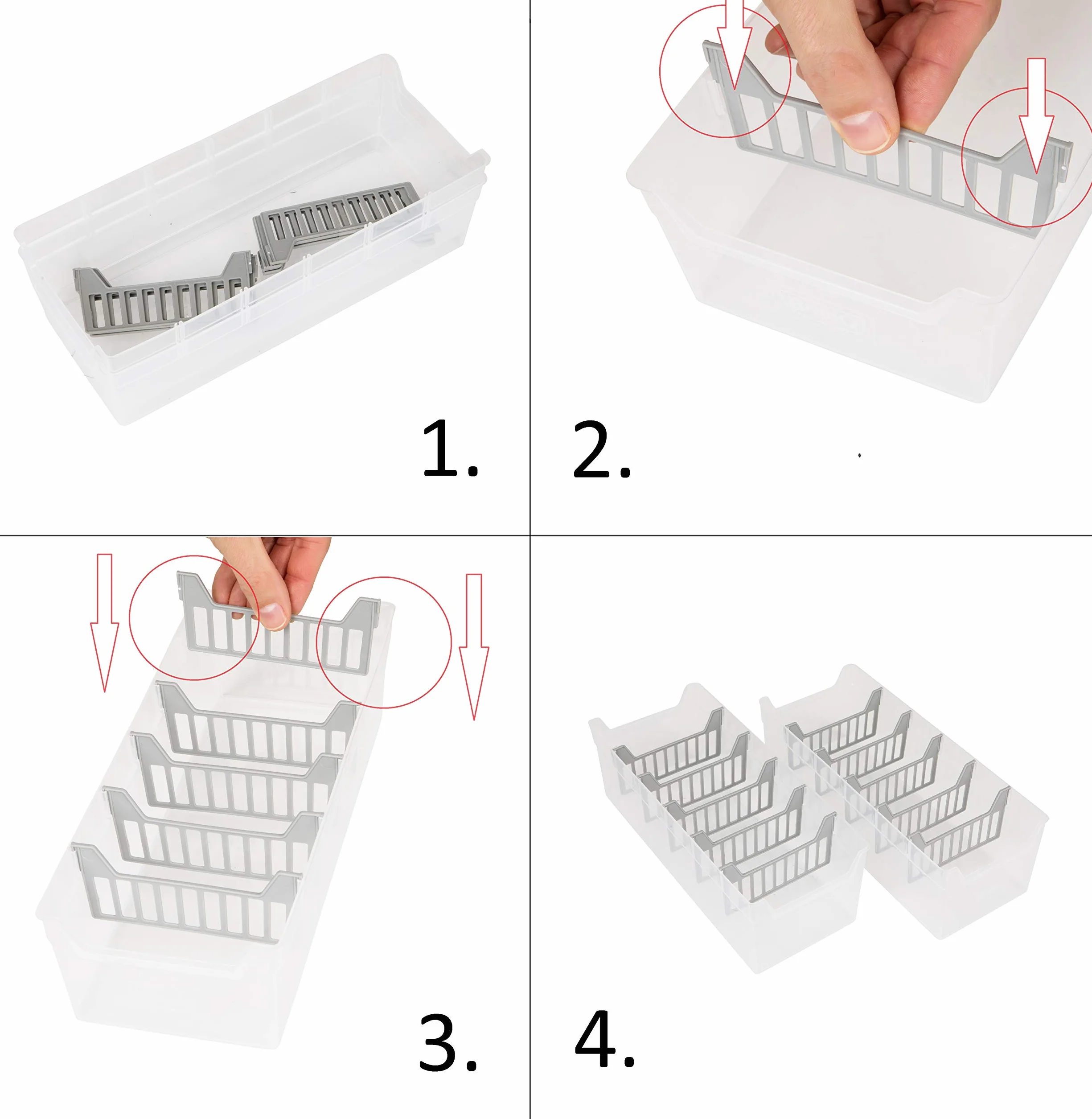BranQ Home essential Pojemnik na przyprawy, organizer kuchenny, zestaw 2 szt., przezroczyste, bez BPA, tworzywo sztuczne PP, 30,7 x 11,3 x 8 cm (dł. x szer. x wys.) 5901098048903