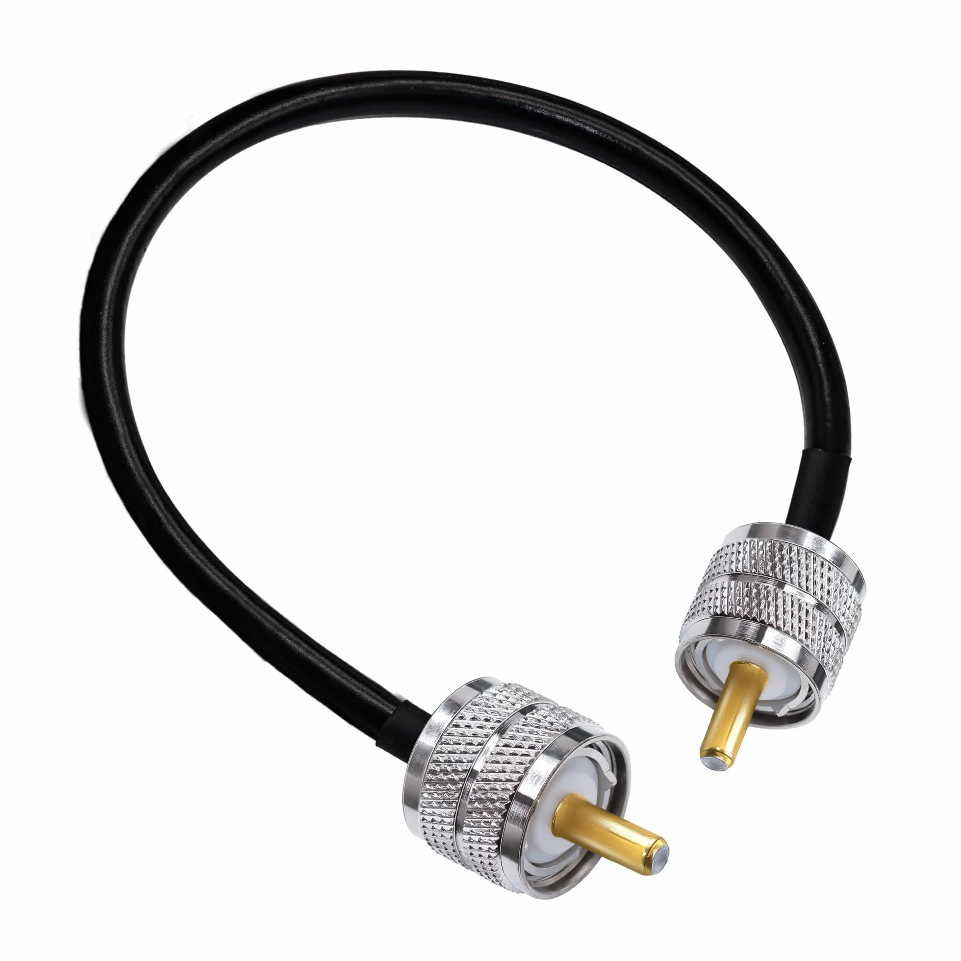 TUOLNK PL259 Überbrückungskabel RG58 UHF Stecker auf Stecker Low Loss 50 Ohm CB Funk Koaxialkabel 12 Zoll (30 cm) SO239 Wifi Antennen Verlängerungskabel für HAM Funkantennen Analysator 2er Pack