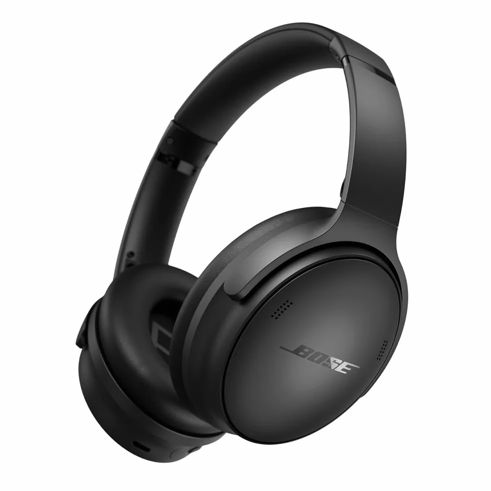 Bose QuietComfort Słuchawki bezprzewodowe z redukcją szumów, słuchawki nauszne Bluetooth z 24-godzinną pracą baterii, Czarny