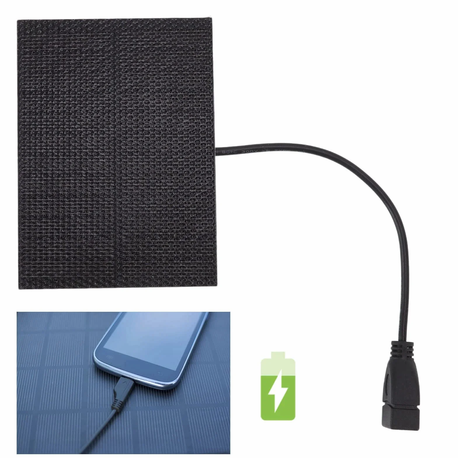 Przenośna Ładowarka Słoneczna 5W 5V USB - Lekka i Kompaktowa do Telefonów i Urządzeń Cyfrowych 11x8cm / 4,3x3,1