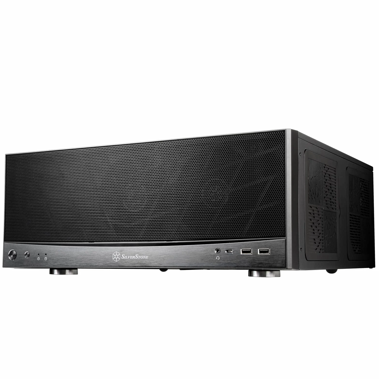 SilverStone Technology SST-GD11B - Grandia - Obudowa PC Grandia HTPC ATX o ulepszonej wydajności chłodzenia, czarna