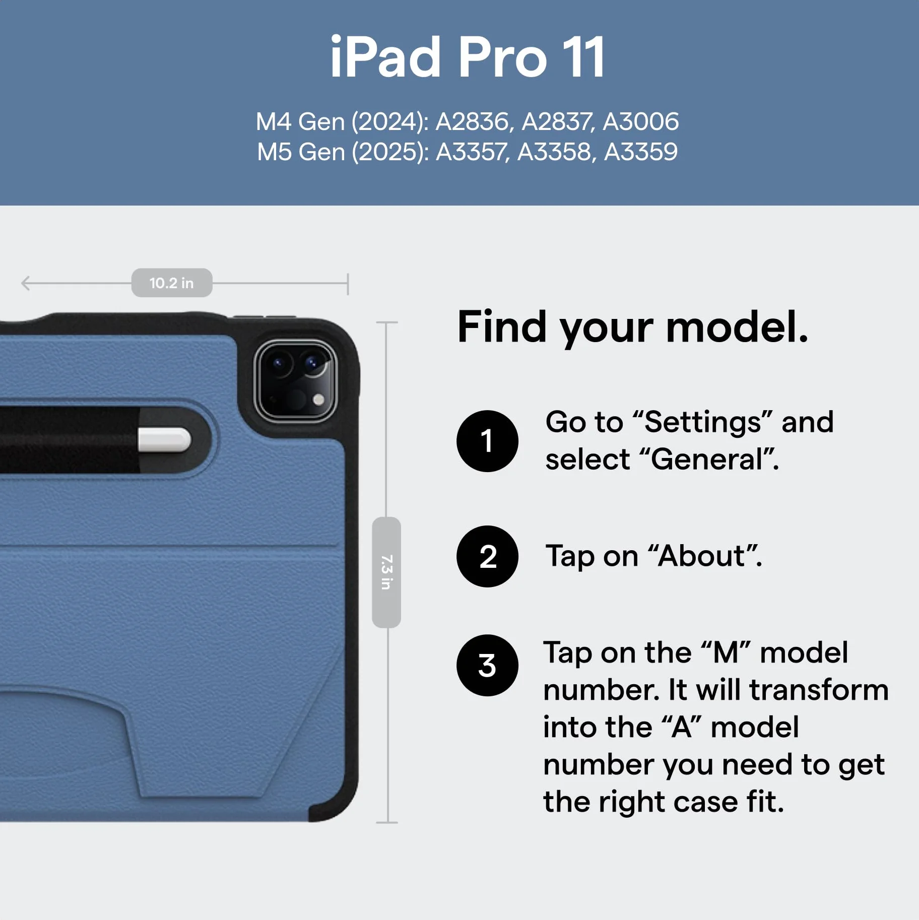 ZUGU CASE Do iPad Pro 11 Cale (M4 / M5) 2024/2025 Etui, Cienki Ochronny, Ładowanie Apple Pencil, Wygodne 8-Magnetycznie Kątom Stojak & Automatyczne Usypianie/Budzenie [Czarny]