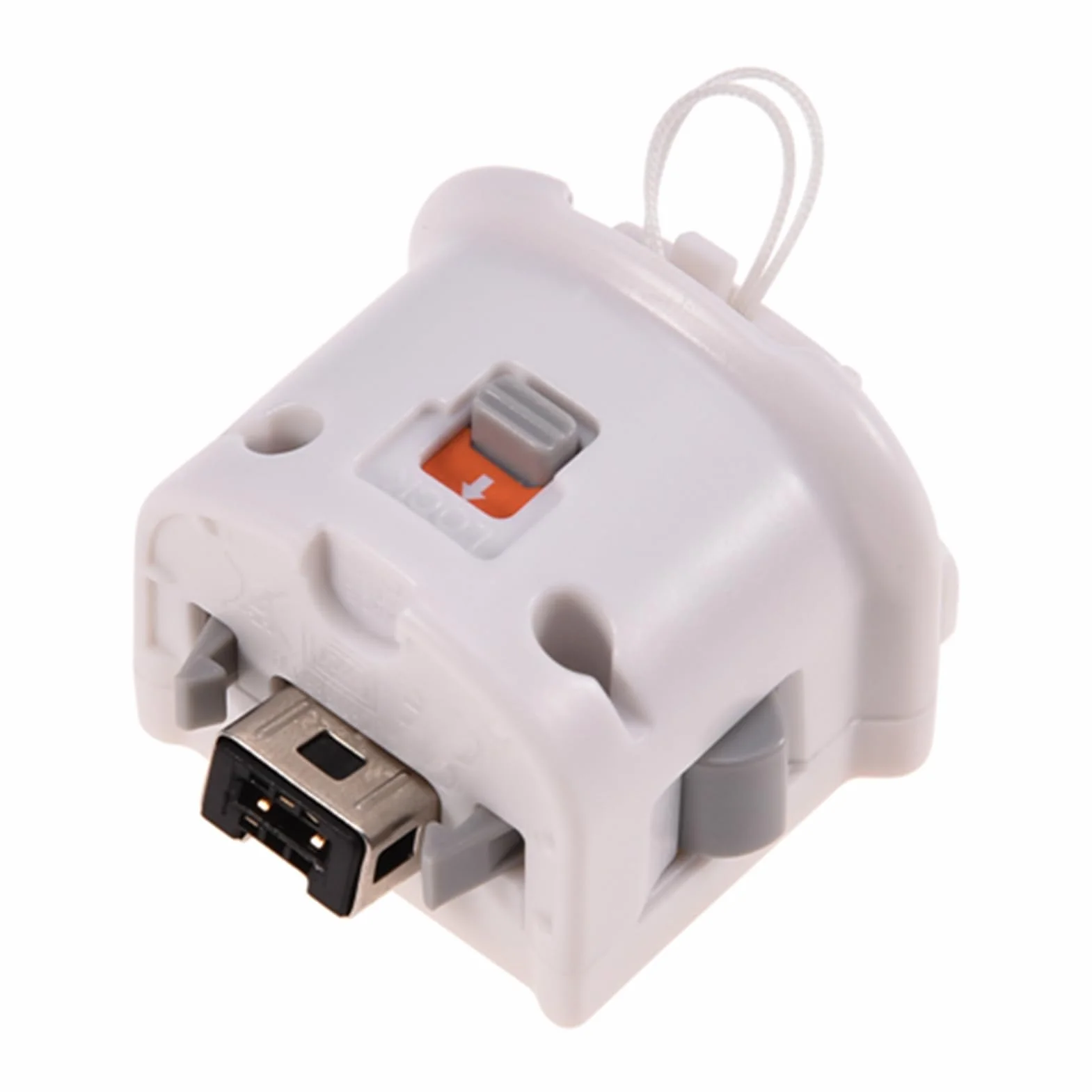 Motion Plus Adapter dla zdalnego sterowania Wii Ulepszony czujnik ruchu silikonowy okładka obudowy dla gier Wii Czarna lub biała ABS Wtyczka i akcesoria do zabawy (Biały)
