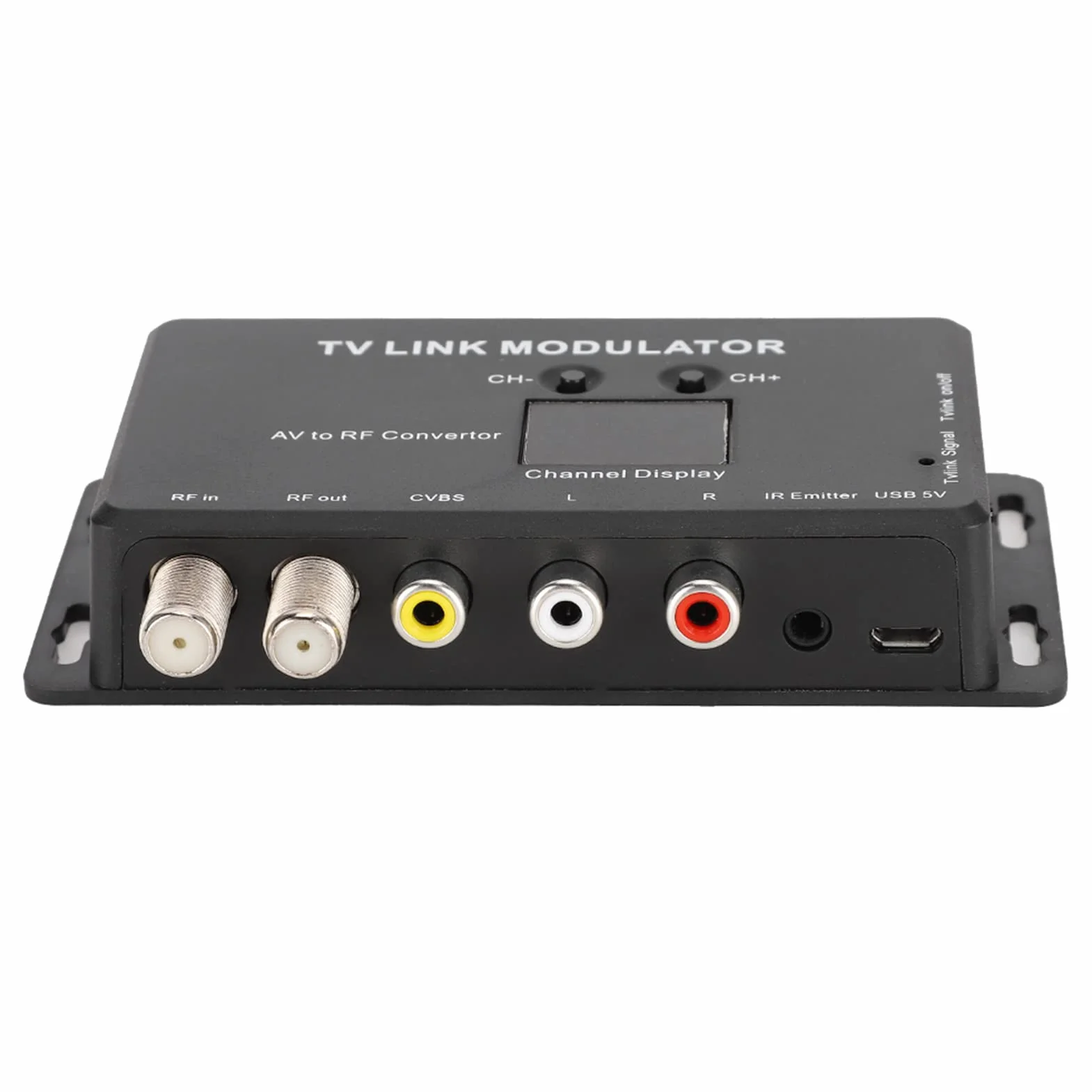 TM70 Modulator UHF TV LINK Konwerter AV RF Przedłużacz Podczerwieni z Wyświetlaniem Kanałów dla Domu