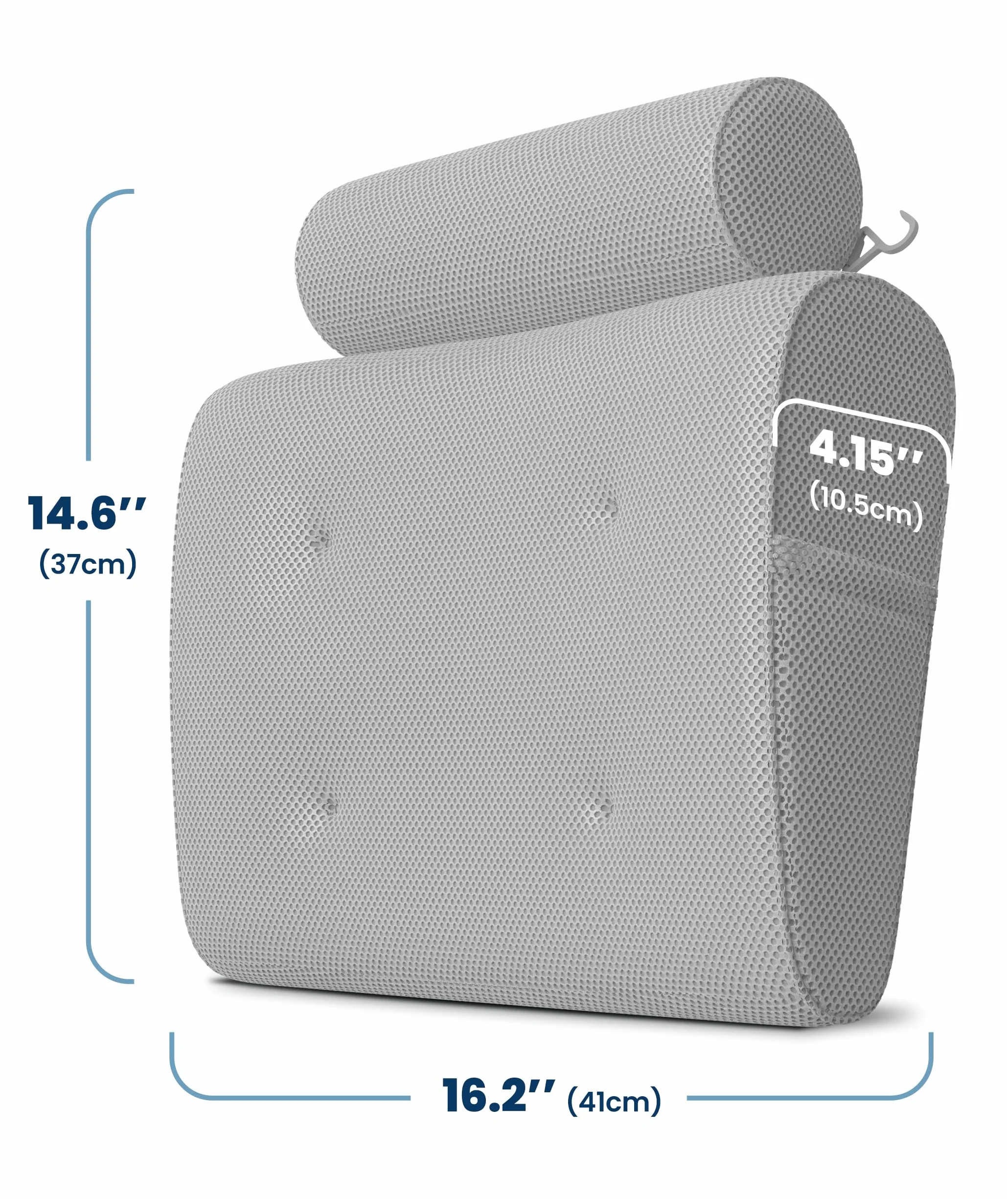 Everlasting Comfort Luxury Bath Pillow - Head, Neck, Back Support Cushion for Bathtub, Spa, Soaking