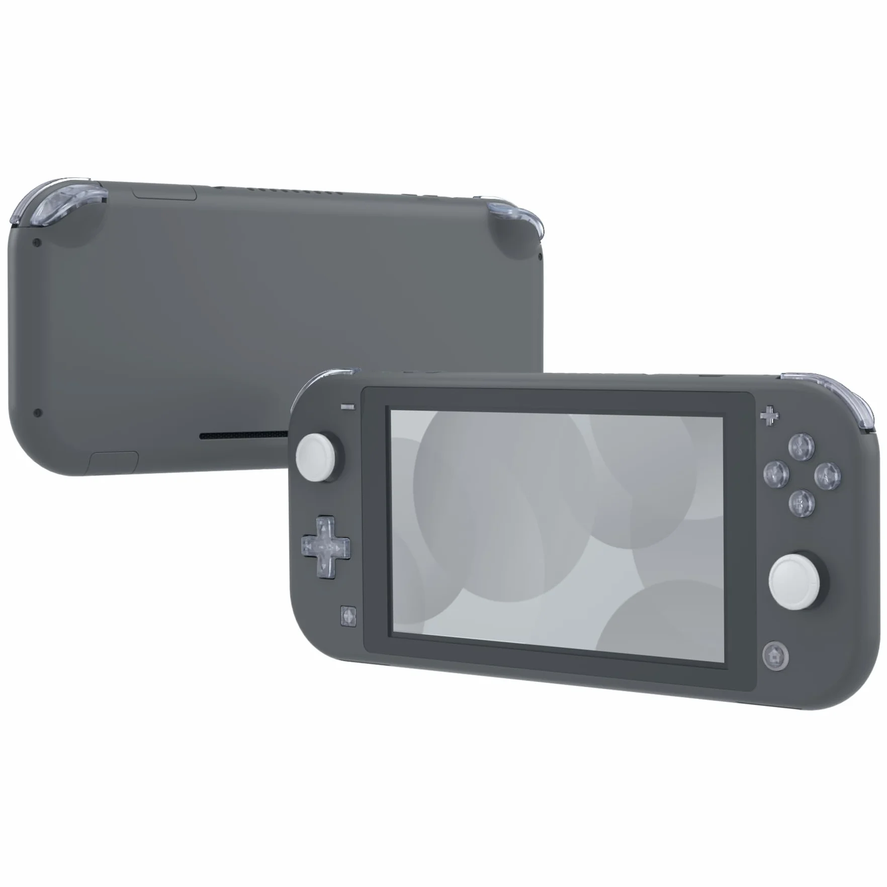 eXtremeRate Przezroczysty niebieski lodowiec zamiennik ABXY Home Capture Plus Minus Keys Dpad L R ZL ZR wyzwalacz do Nintendo Switch Lite, pełny zestaw przycisków zestawy naprawcze z narzędziami do