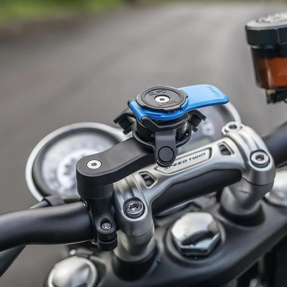 Quad Lock Kierownica Motocyklowa Uchwyt Telefonu Zestaw z Amortyzatorem Drgań i Galaxy S24 Ultra MAG Etui