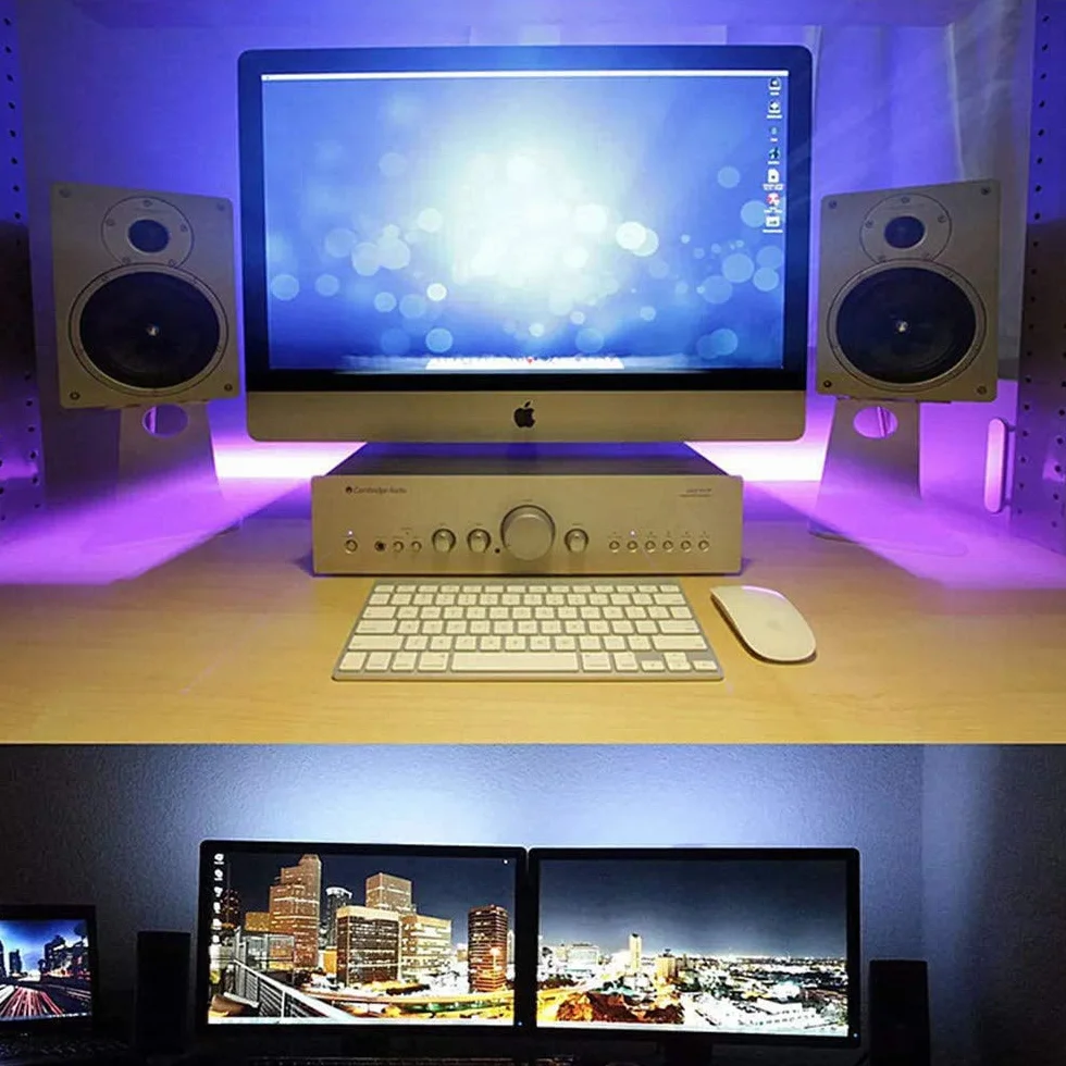 DC 5 V kabel USB pasek LED lampa SMD 5050 TV tło zestaw oświetlenia biurko tło lampa do telewizora komputerowego ekran wyświetlacza wielokolorowa osłona