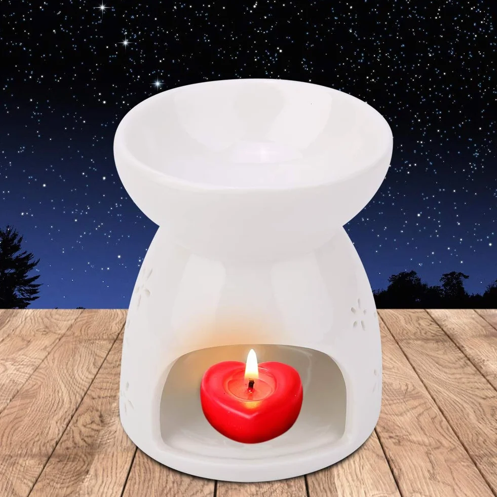 Palnik olejowy - nocna lampa zapachowa ceramiczna esencja palnik olejowy świeca kadzidło aromaterapia kuchenka (miłość)