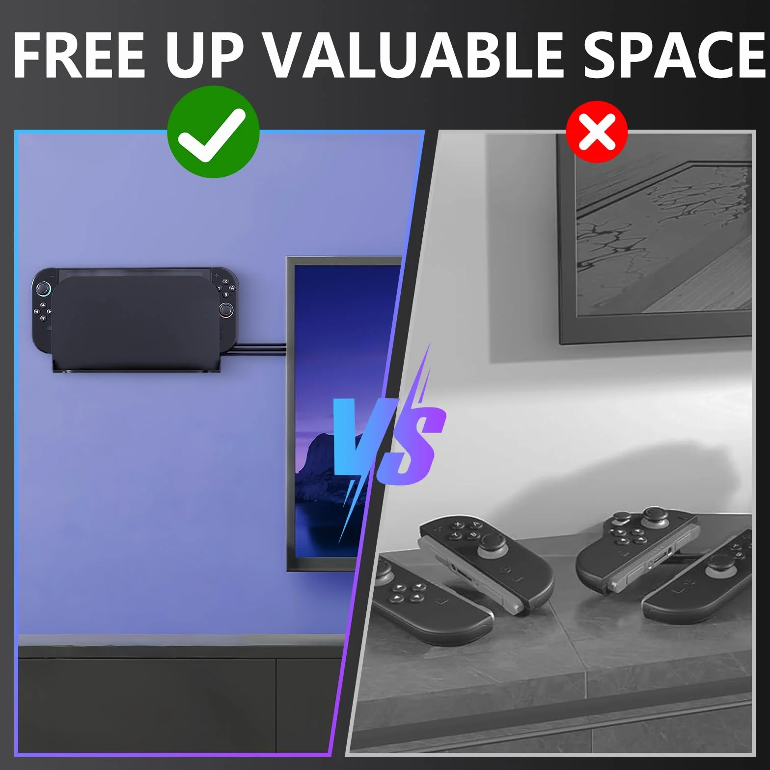 Stacja ładująca do Nintendo Switch 2 Joy Con (2025), szybka ładowarka SW2 Joy-Con magnetyczna stacja ładująca z 7 trybami światła i gniazdami na karty do gier, biurko/ścienna stacja ładująca