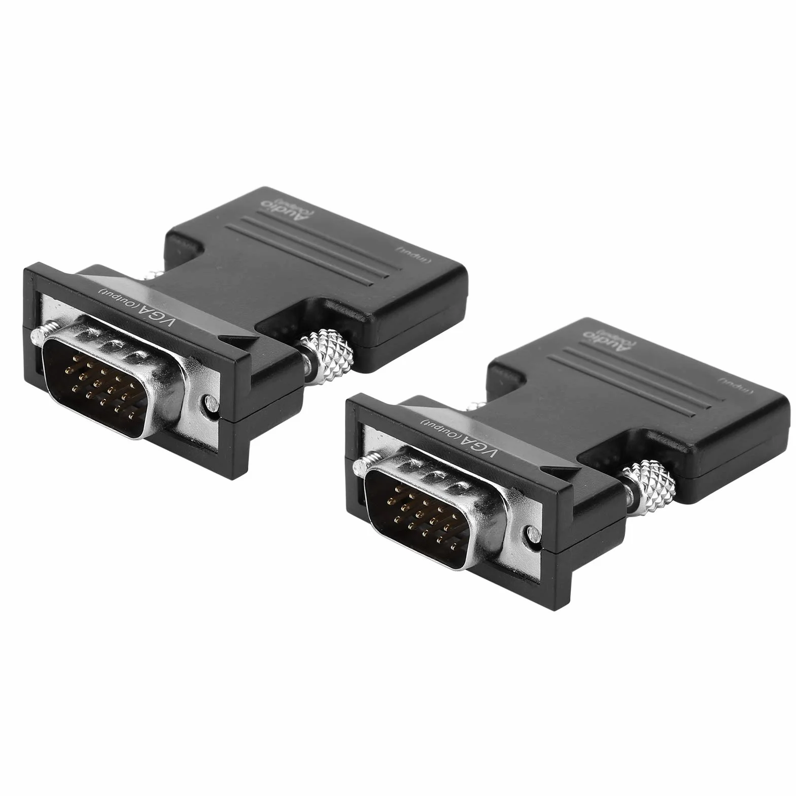 Konwerter HDMI na VGA, 2 sztuki/paczka 1080P Adapter HDMI na VGA z konwerterem wideo adaptery kabli komputerowych