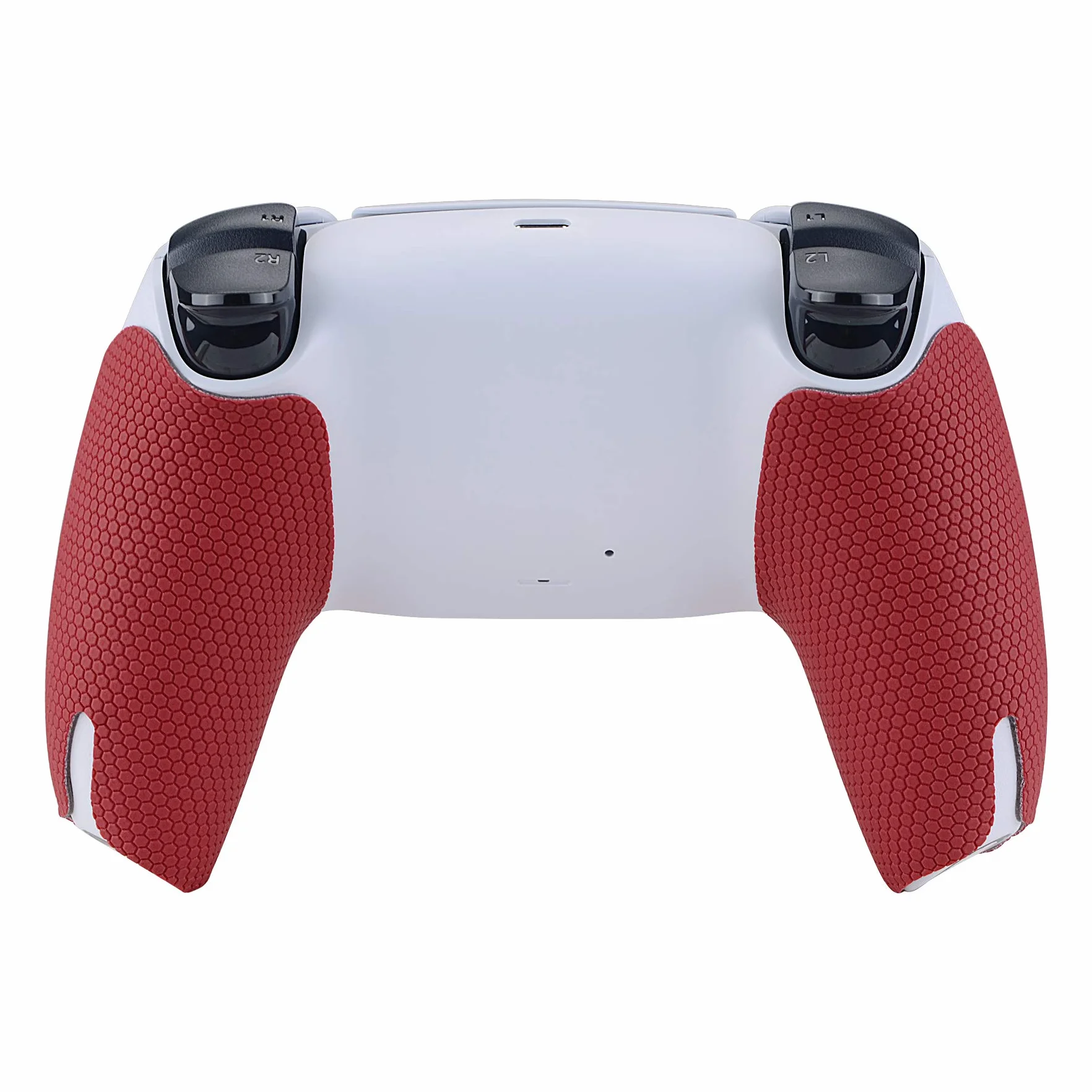 eXtremeRate PlayVital Grip Sticker do ps5 Kontrolera,Miękkie Gumowe Podkładki Uchwyty do ps5 Kontrolera,Antypoślizgowy Skin na Kontrolera do ps5-Czerwone