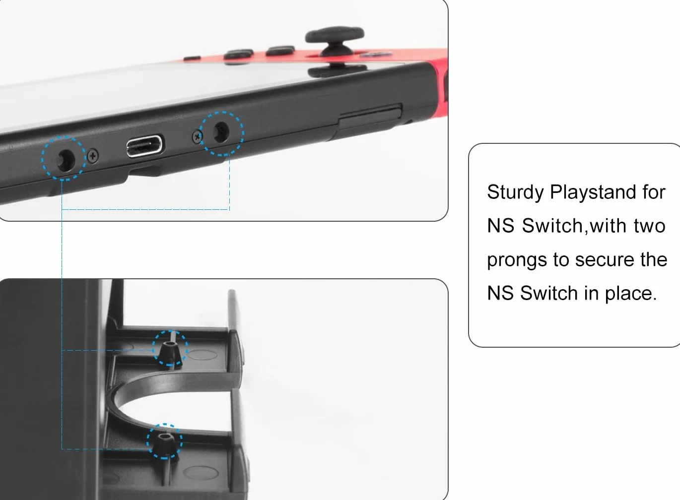 Younik Stojak do NS Switch OLED, Kompaktowy Regulowany Stojak do Gier
