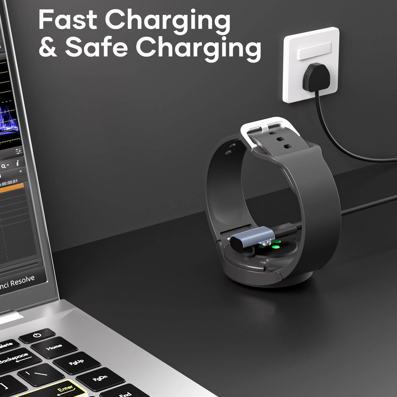 Adapter USB C do ładowania zegarka Garmin Fenix 8/8 Solar/7S/7X/E/6, Forerunner 945/955/965/265/55, Tactix, Vivoactive 4S/5, Venu 2S, 3S, SQ, Epix Pro 2, Instinct 2X, 3 szt