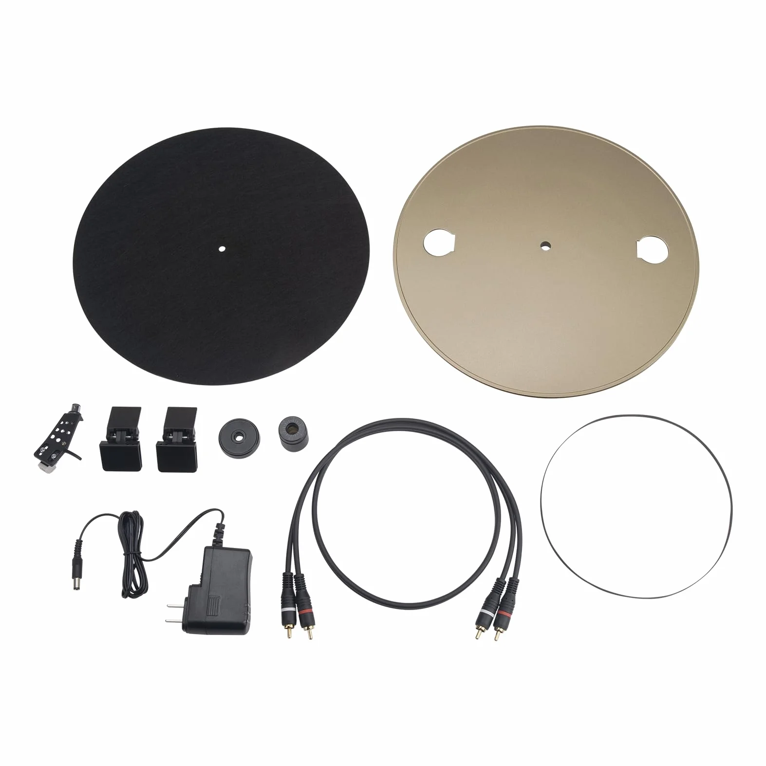 JBL Spinner BT, Gramofon Bluetooth z AptX-HD, Odłączana Głowica, Aluminiowy Talerz Obrotowy i Napęd Pasowy, Wkładka Magnetyczna, Kolor Czarny i Złoty