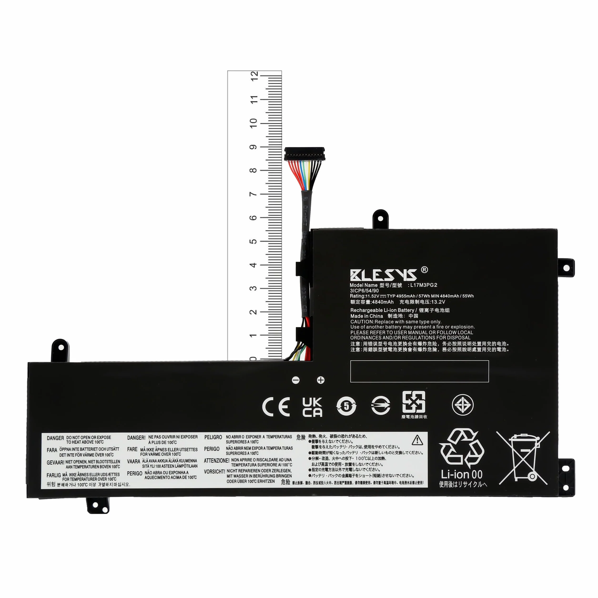 BLESYS L17M3PG2 L17C3PG2 Bateria do Lenovo Legion Y530 Y540 Y530-15ICH Y540-17IRH Y730 Y740-15ICH Y740-15ICHg Y7000P-1060 Y7000 Y7000 000P (2018 i 2019 Model 11,52 V/57 Wh