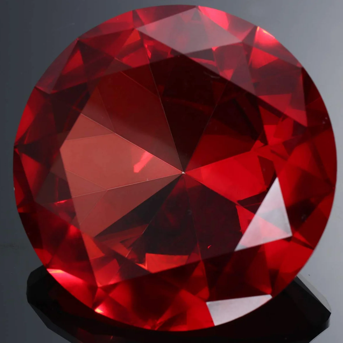 Happyyami Sztuczne Diamenty Szklane Ozdobny Element Czerwony do Wypełnienia Wazonów