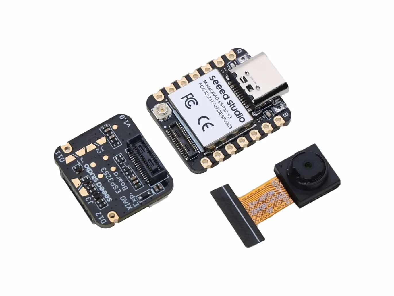 Seeed Studio XIAO ESP32 S3 Sense - 2,4 GHz Wi-Fi, BLE 5.0, czujnik aparatu OV2640, mikrofon cyfrowy, 8 MB PSRAM, 8 MB Flash, obsługa ładowania baterii, bogaty interfejs, IoT, wbudowany ML..